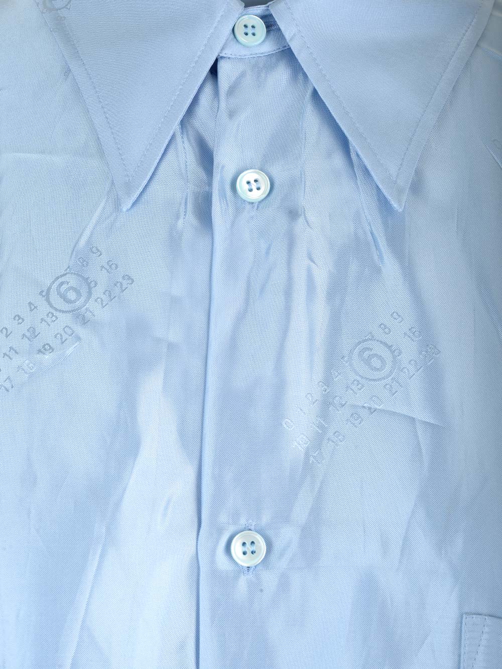 Shop Mm6 Maison Margiela Wrinkled-effect Dress In Clear Blue