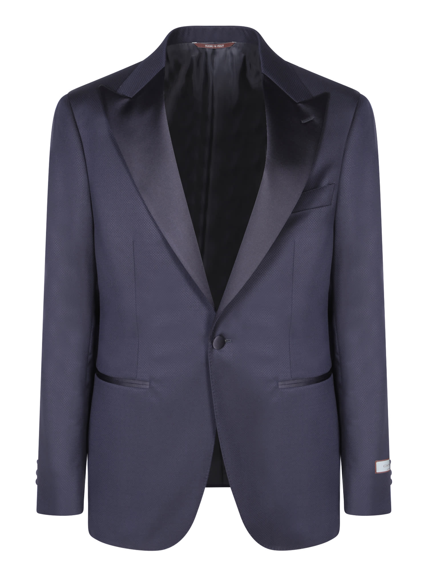 Shop Canali Single-breasted Rhombuses Blue Smoking