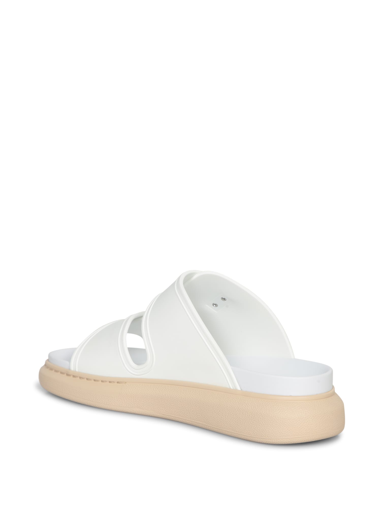 Shop Alexander Mcqueen Oversize Ivory/beige Sandals