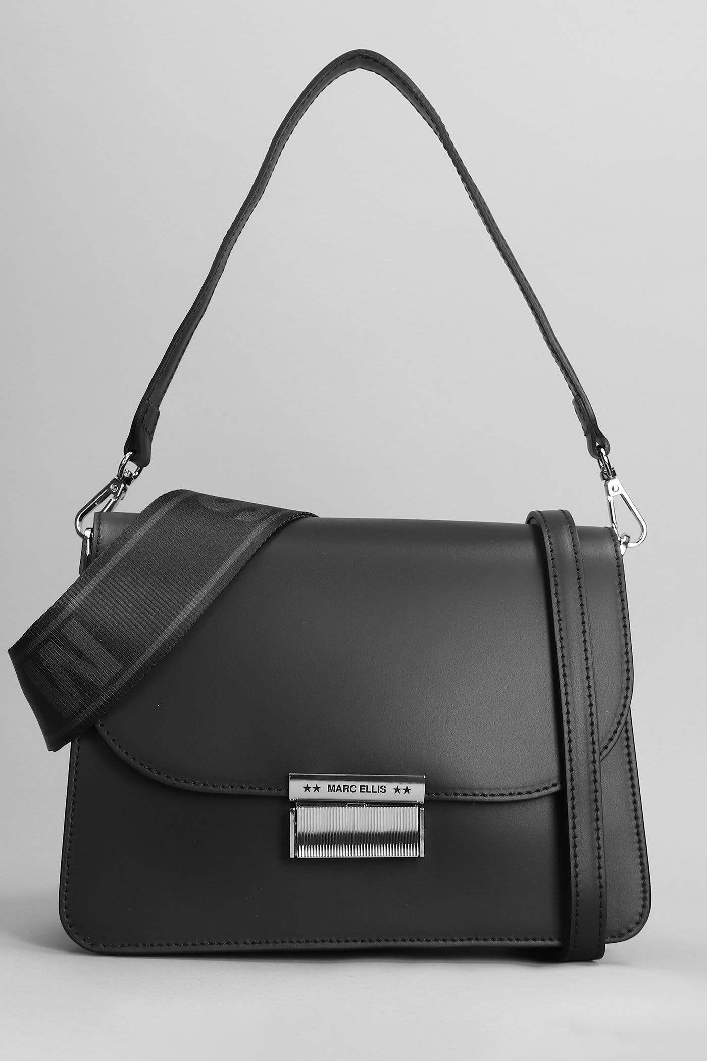 Shop Marc Ellis Janey Ru Shoulder Bag In Black Leather