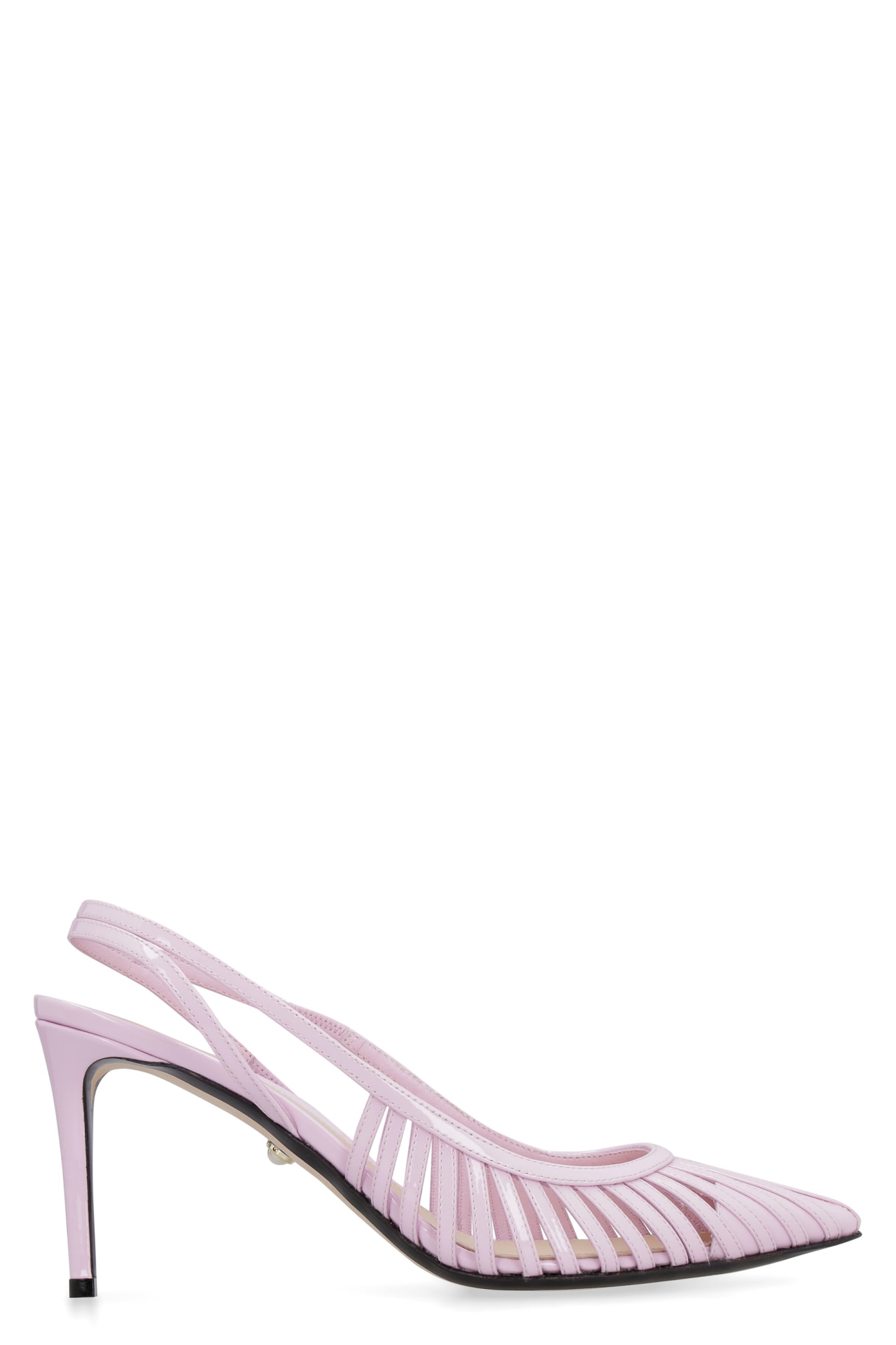 Alevì Dallas Patent Leather Slingback Pumps In Pink