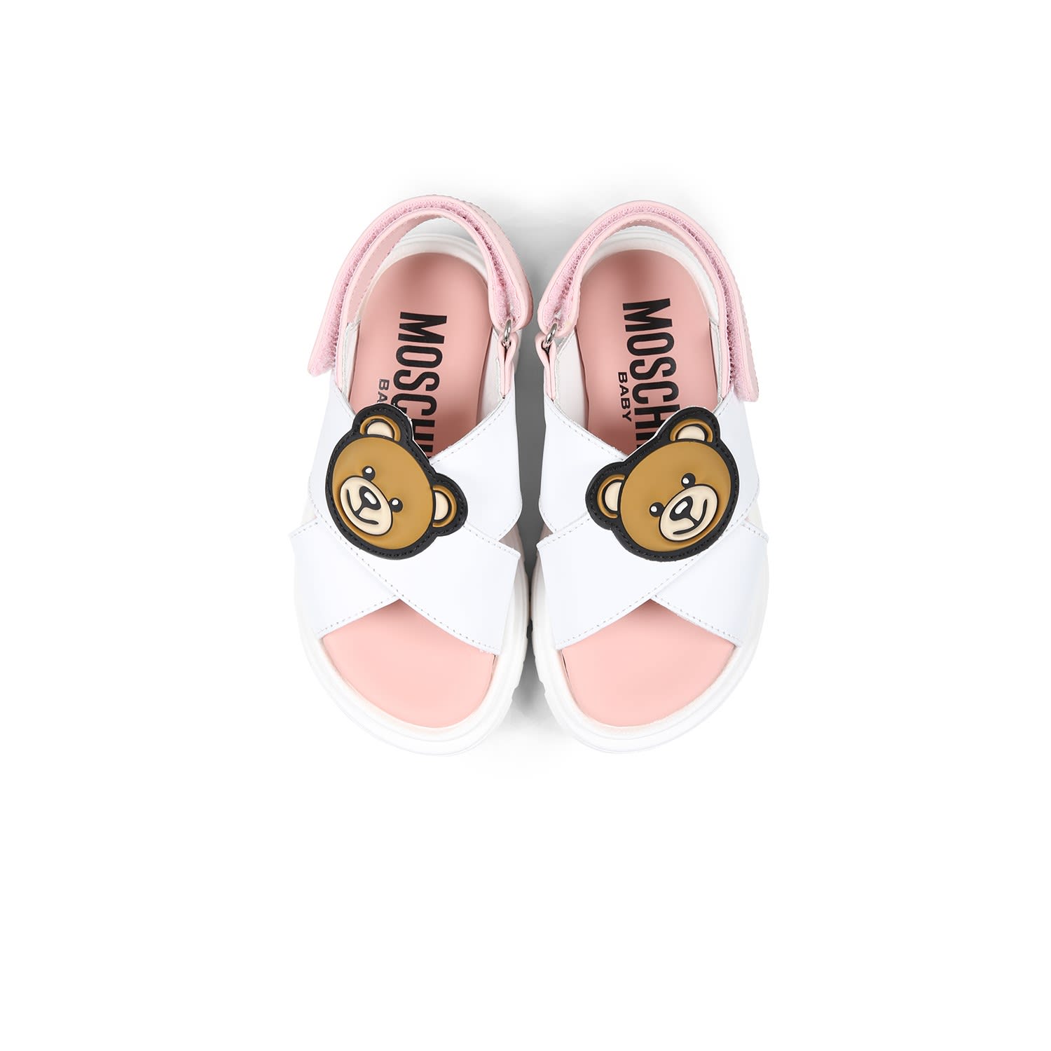 Moschino Teddy Bear Sandals In White
