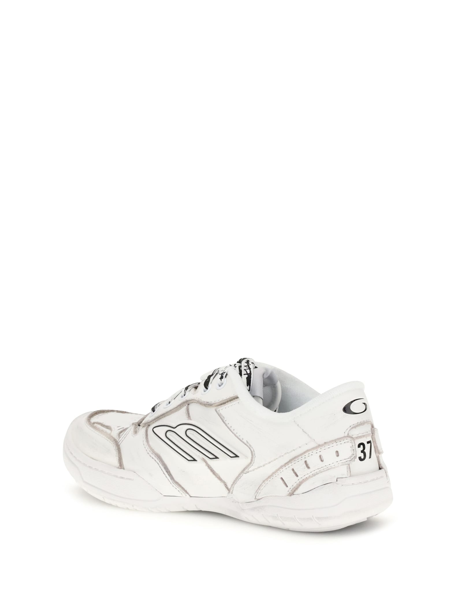Balenciaga Women Hamptons Worn-out Sneakers In White