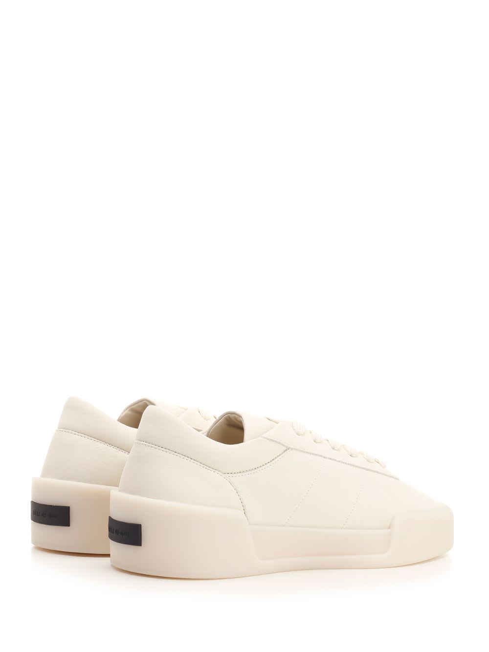Fear Of God Man Sneakers Ivory Size 7 Leather In Metallic