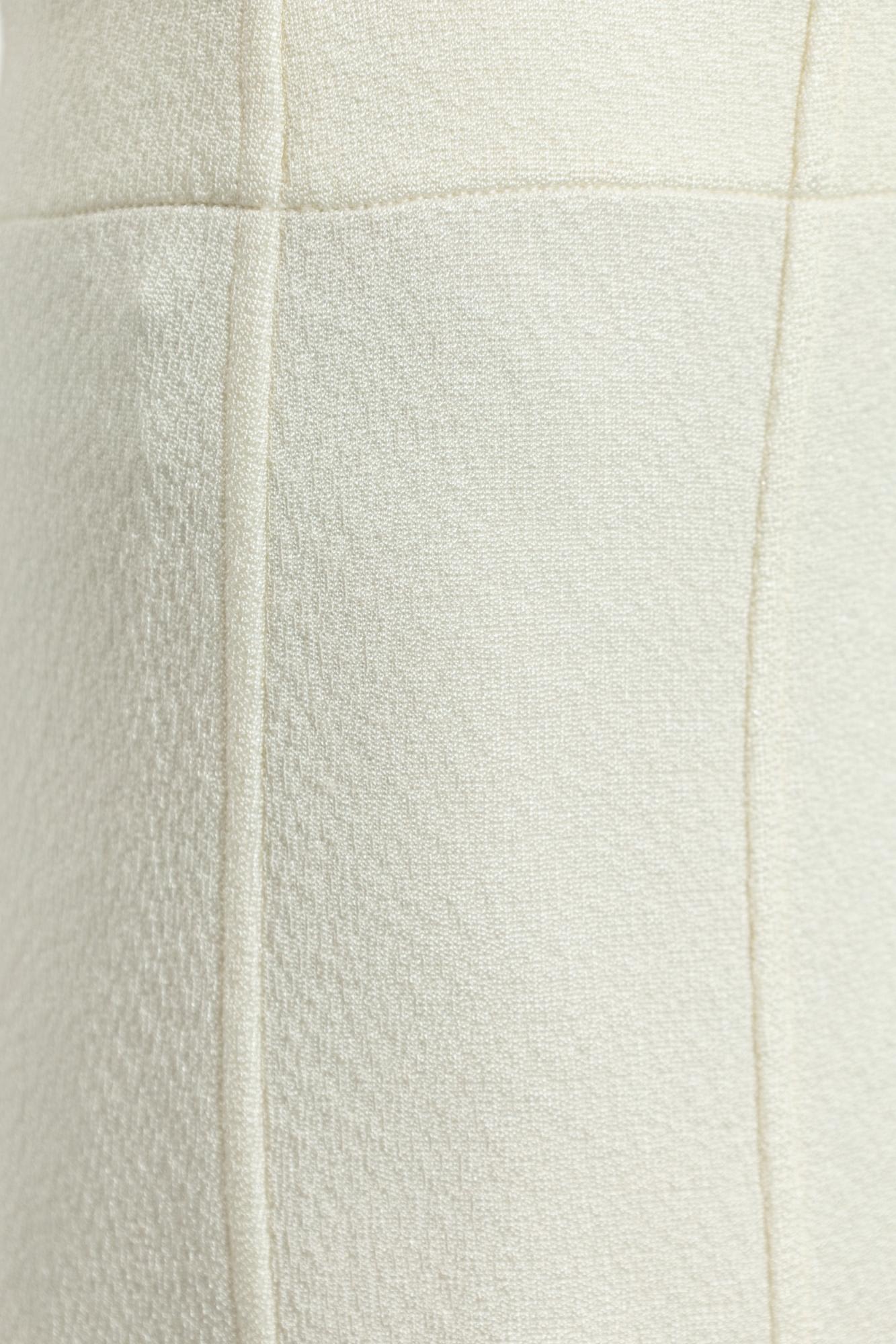 Jil Sander High Waist Flared Midi Skirt In Ivory
