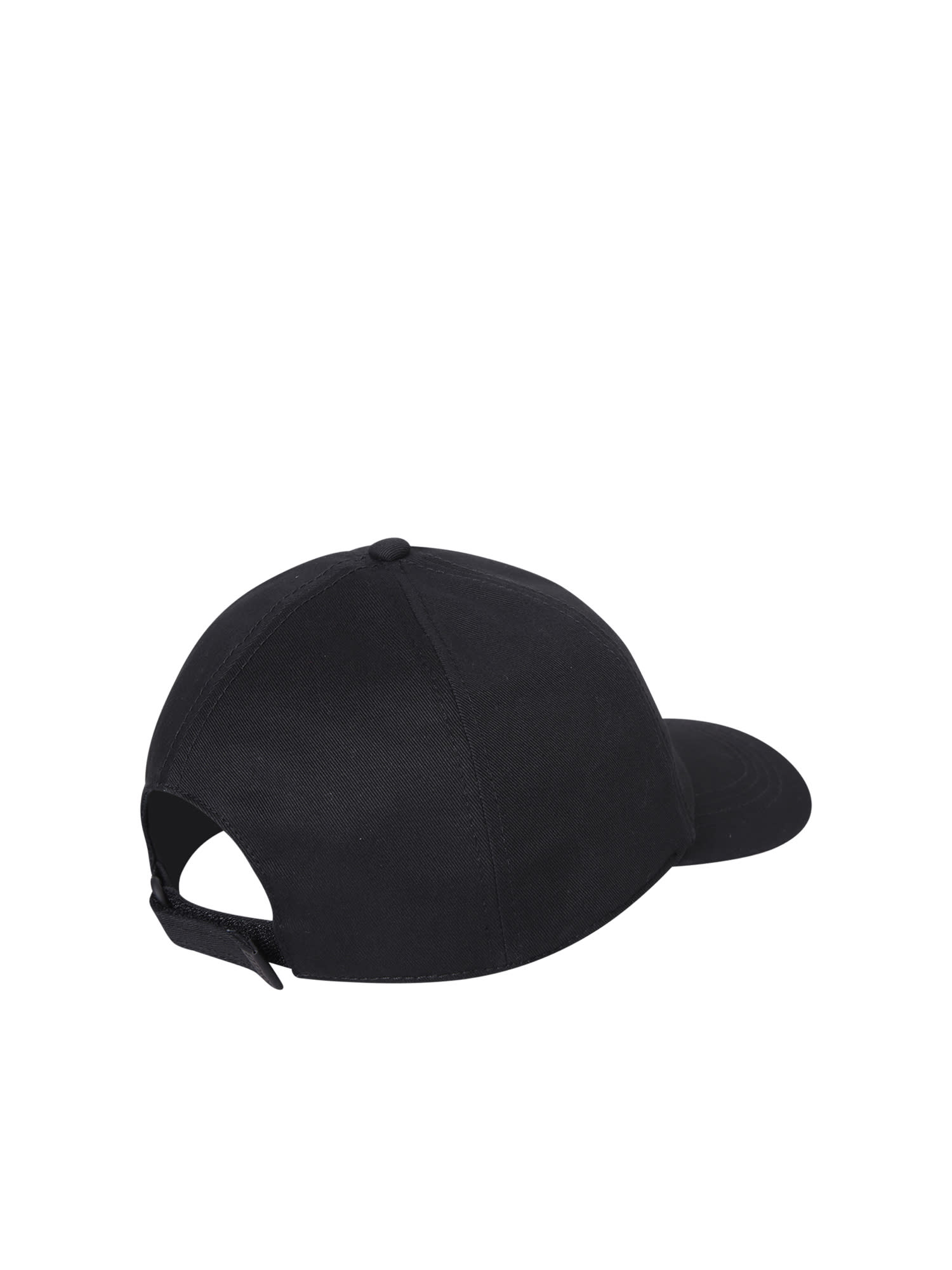 Shop Moncler Black Logo Baseball Cap