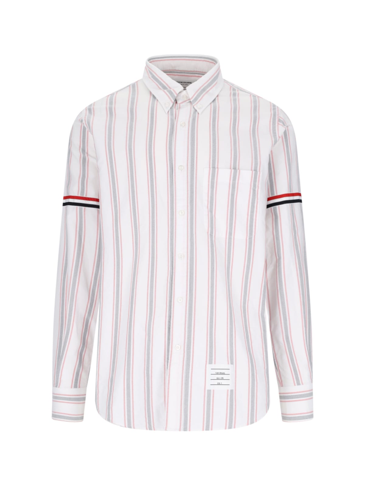 Shop Thom Browne Stripe Shirt In White