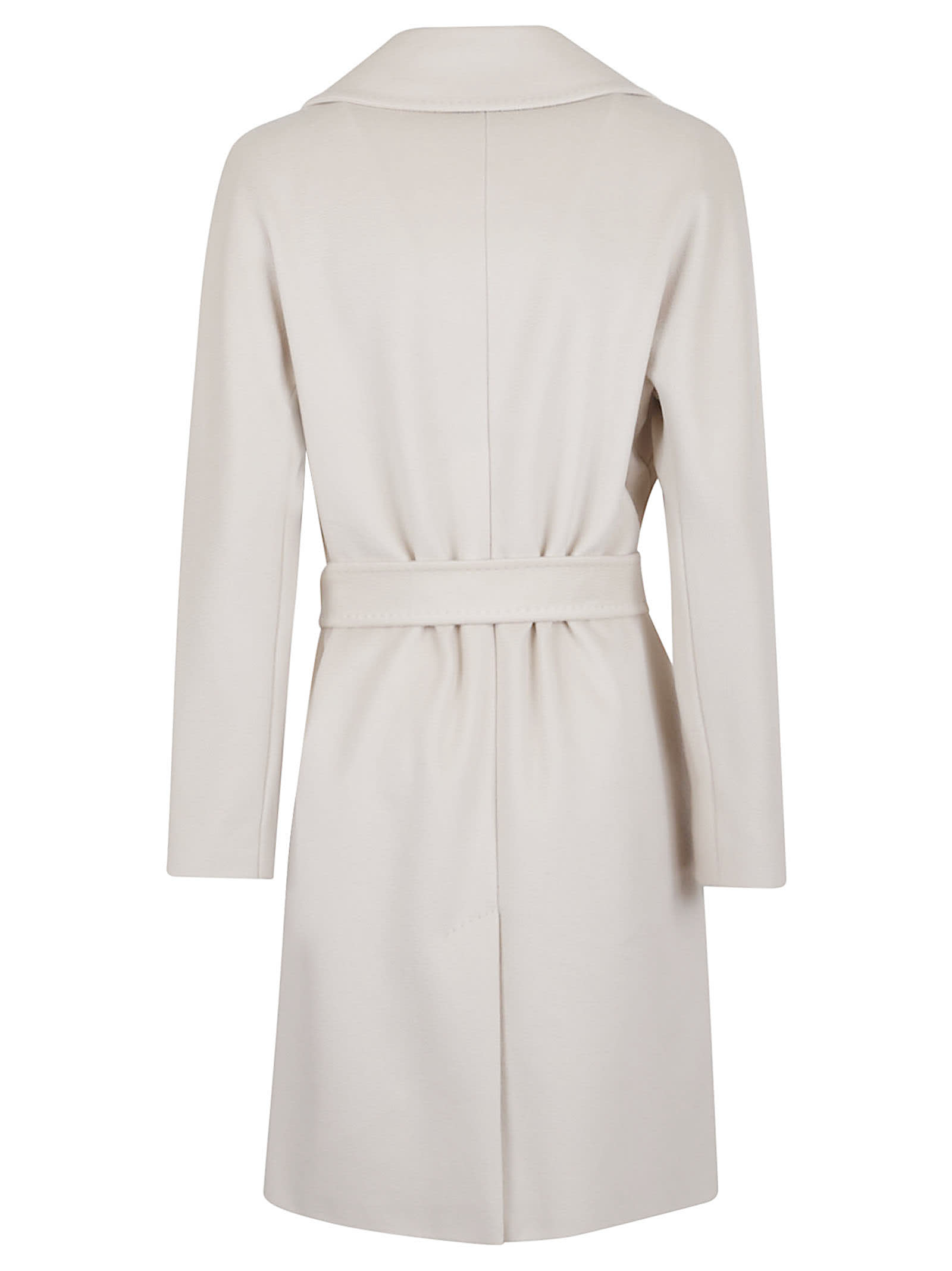 Weekend Max Mara Belt-detail Coat In White