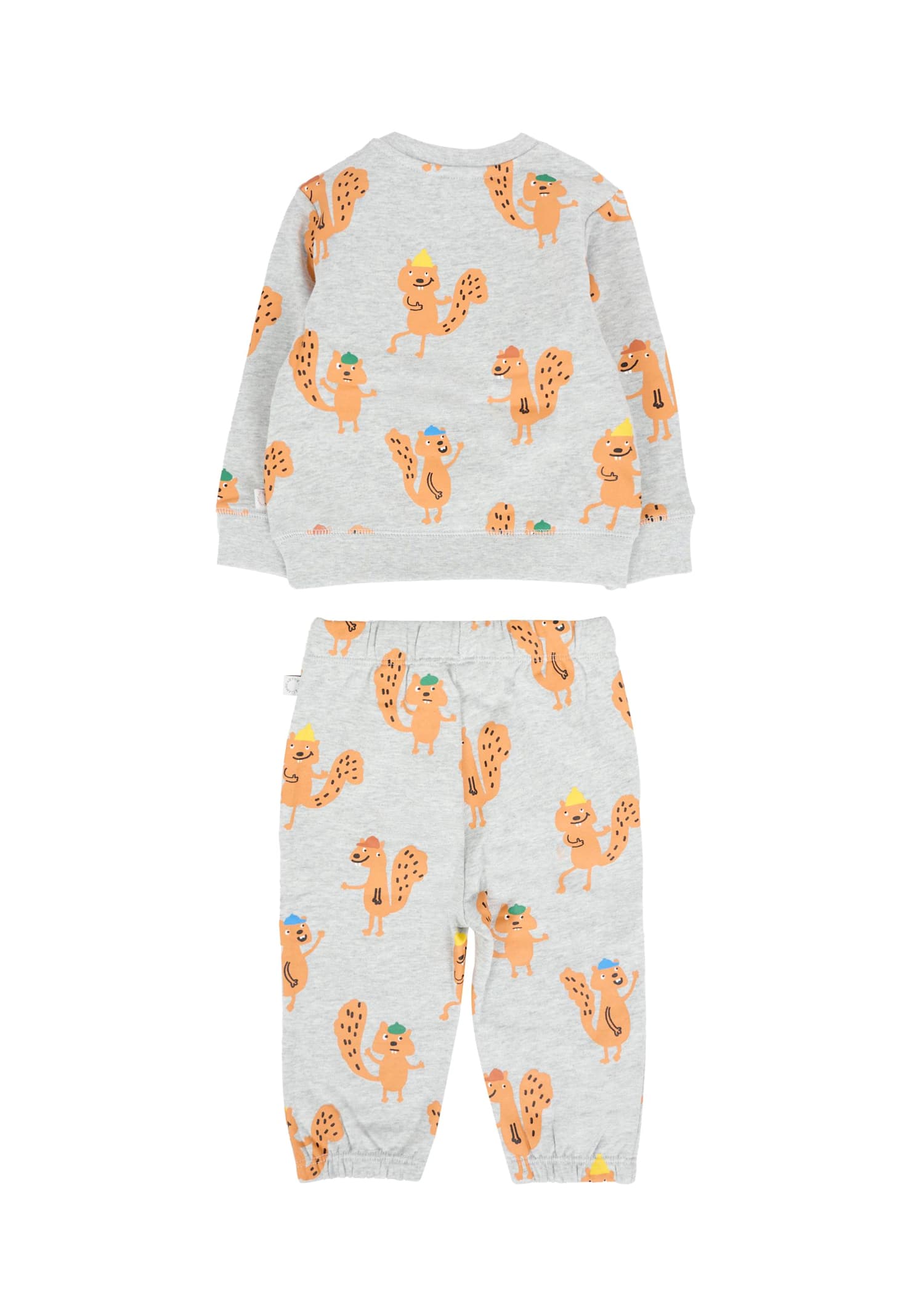 Stella Mccartney Grey Set For Baby Boy With Logo In Gray