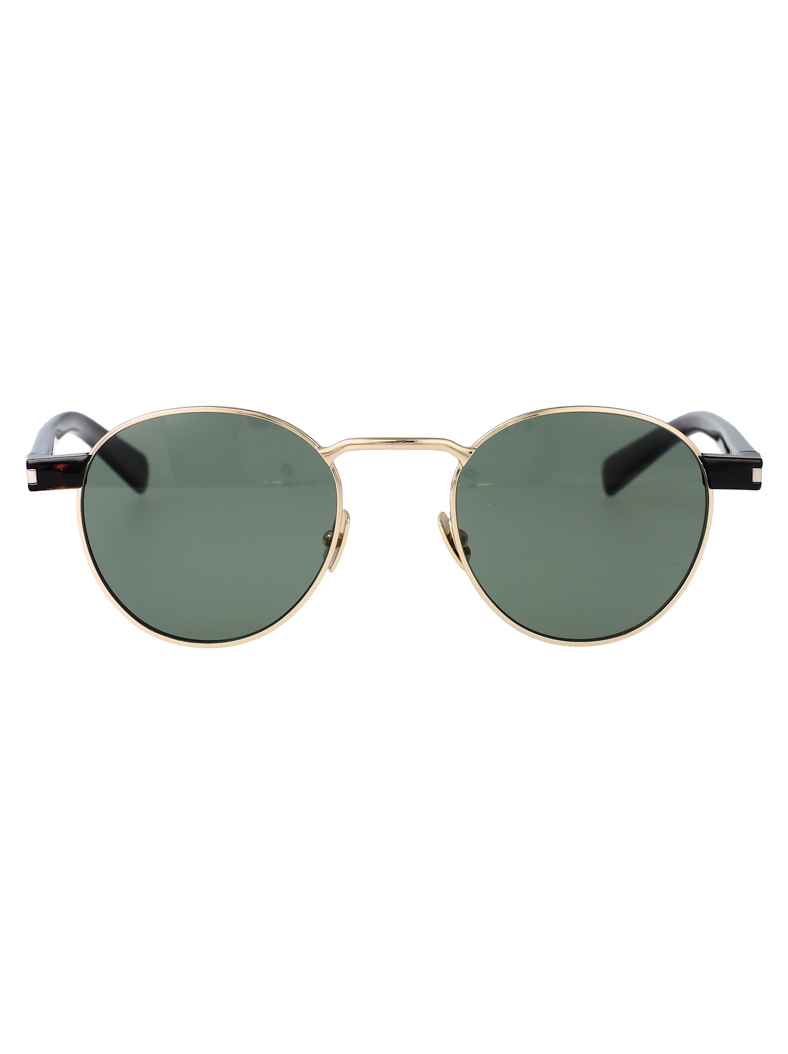 Saint Laurent Sl 707 Sunglasses In Gold-havana-green