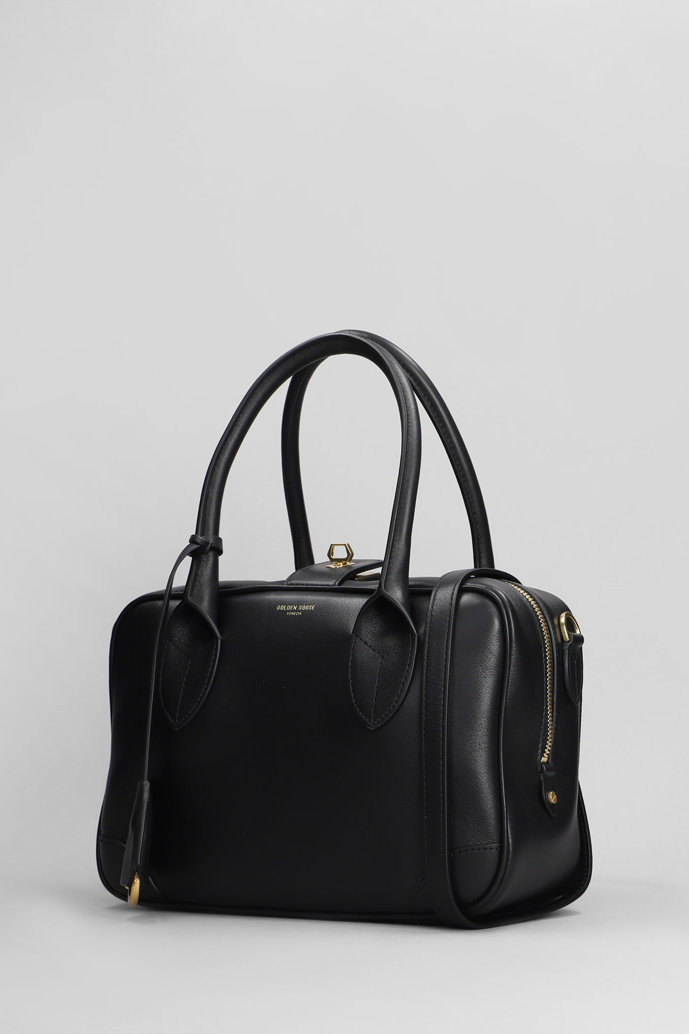 Shop Golden Goose Vita Shoulder Bag In Black Leather