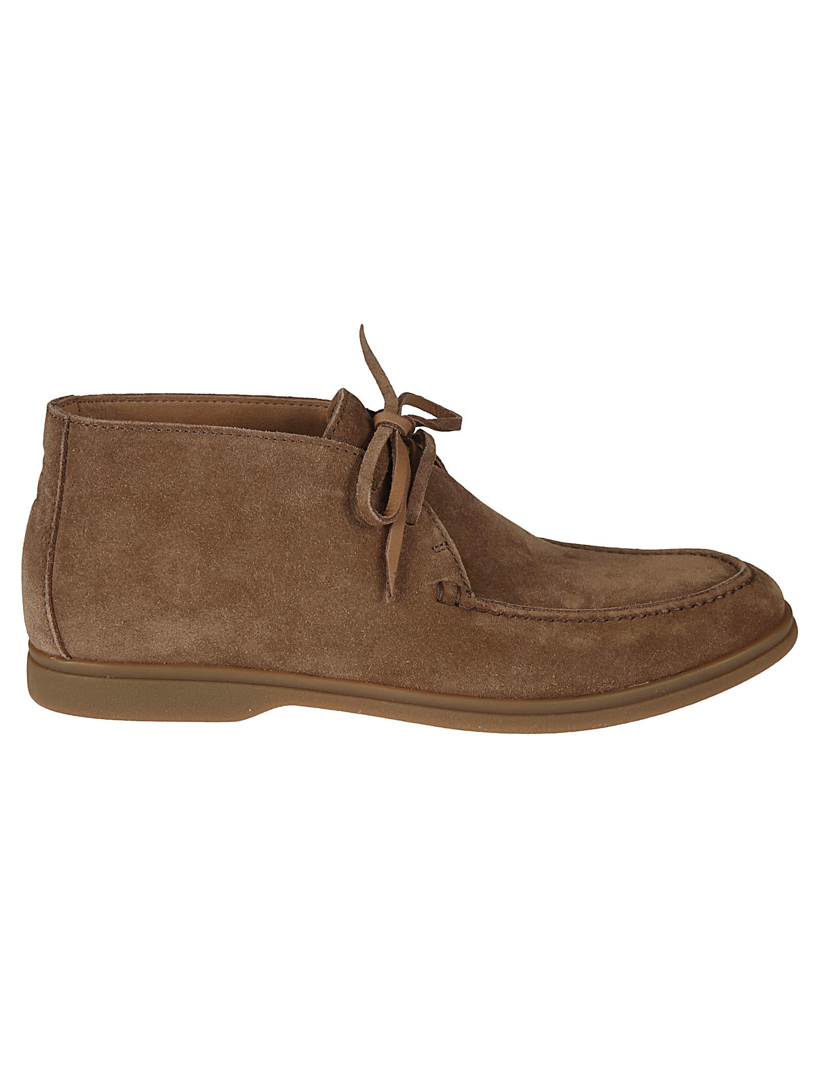 Brunello Cucinelli Lace-up Ankle Boots In Fango