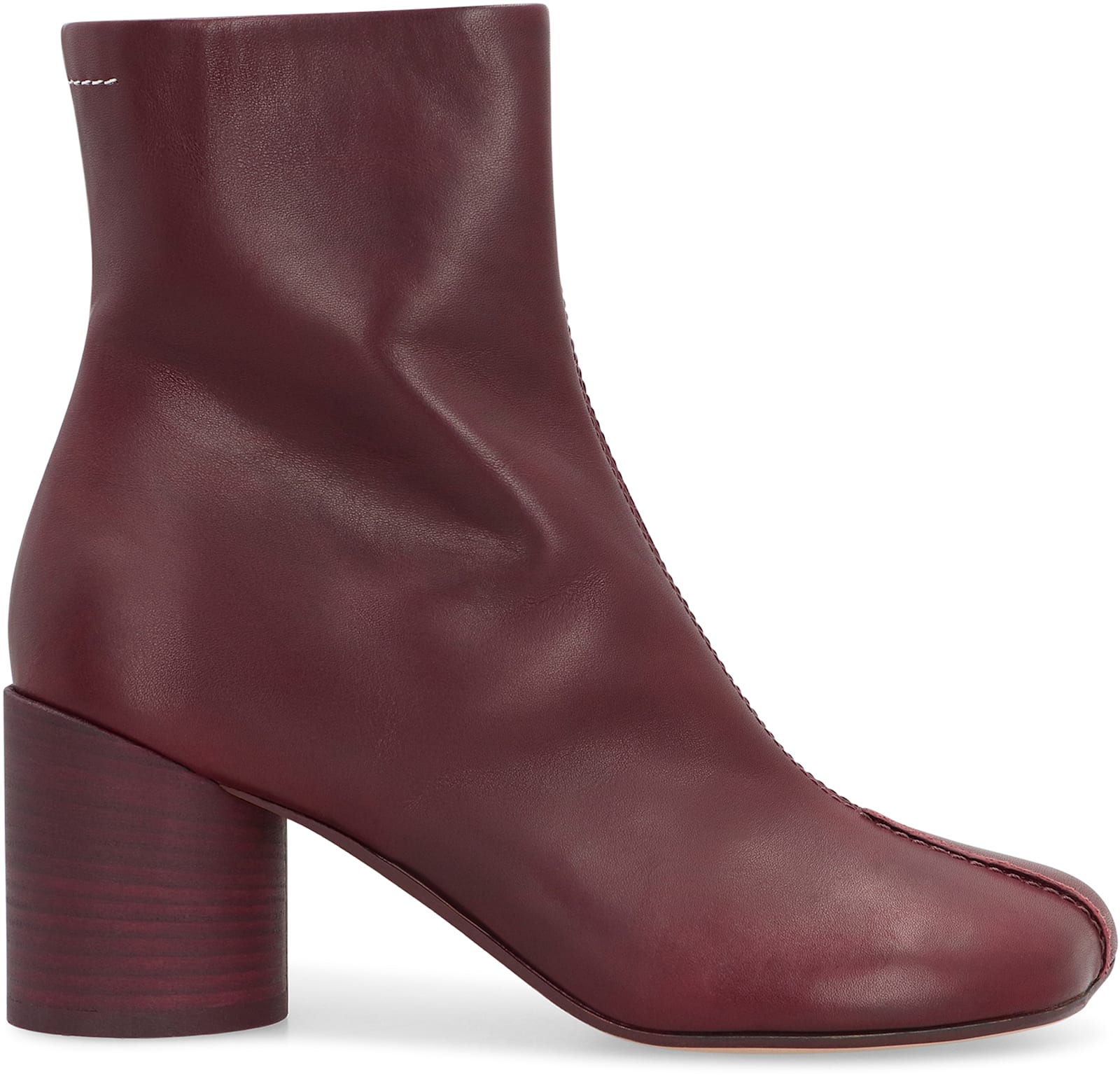 Mm6 Maison Margiela 70mm Anatomic Stitch Ankle Boots In Brown