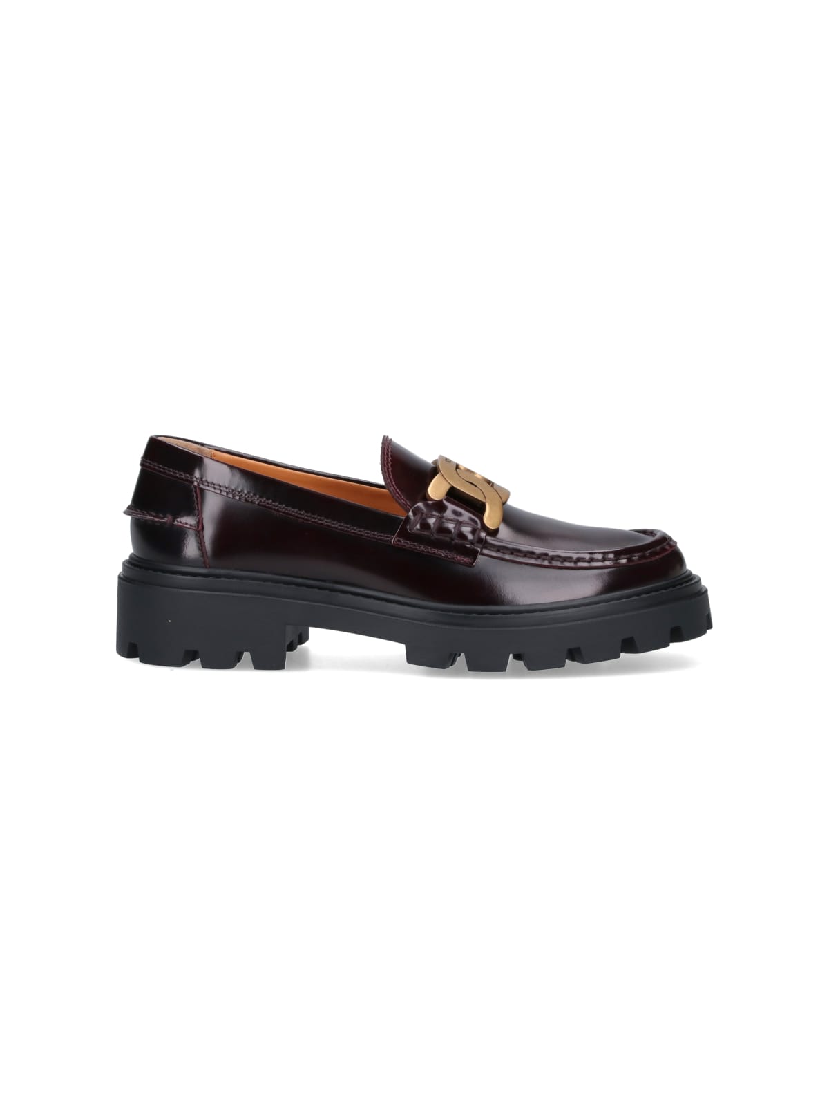 Shop Tod's Signature Chain Detail Platform Loafers In R810