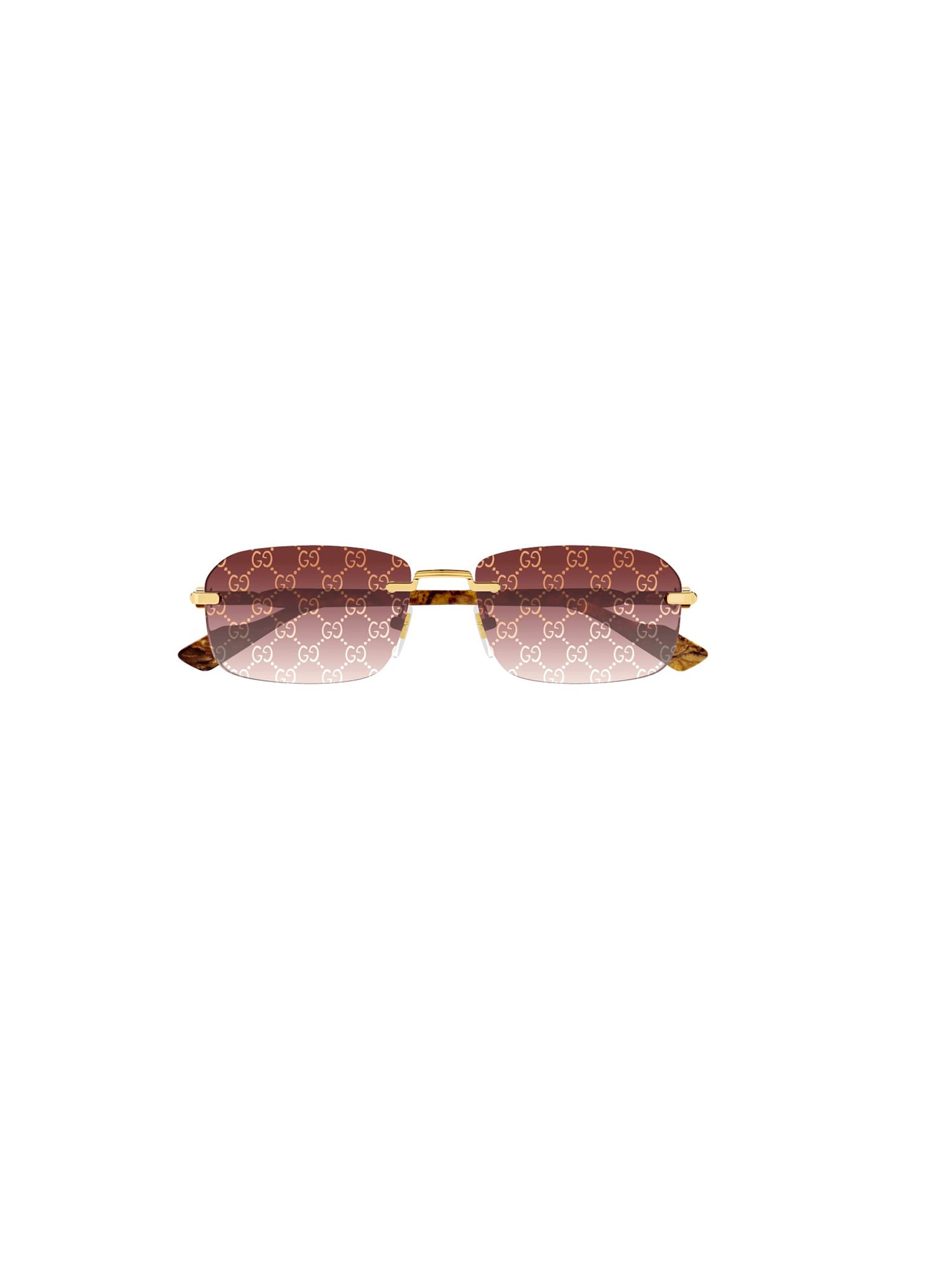 Shop Gucci Gg1221s Sunglasses In Gold Yellow Red