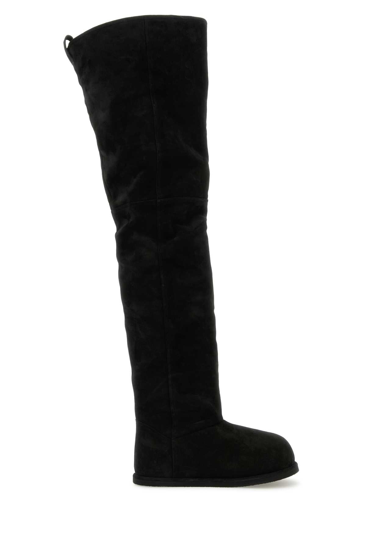 Black Suede Heidi Over-the-knee Boots