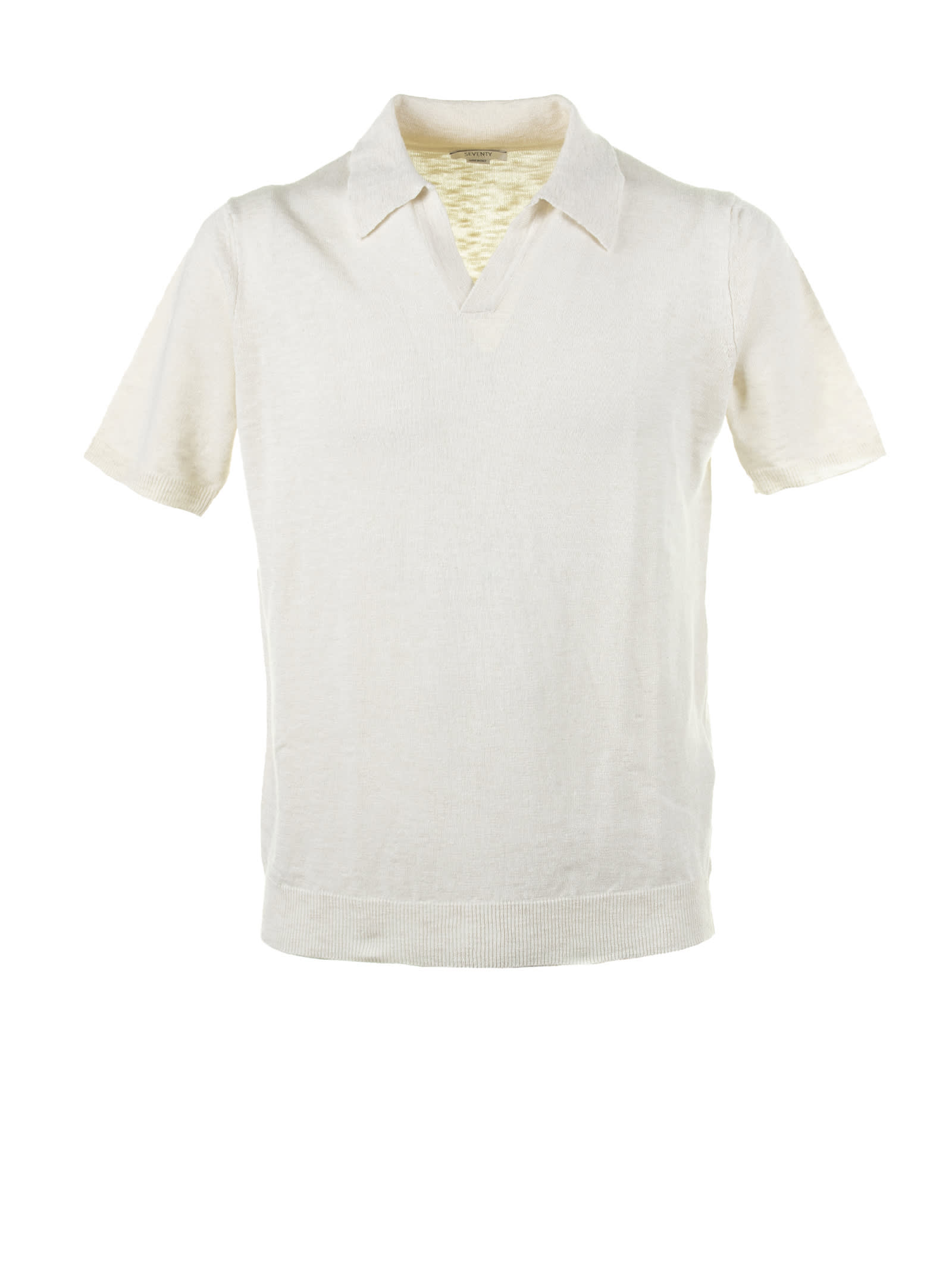 Shop Seventy White Short-sleeved Polo Shirt In Bianco