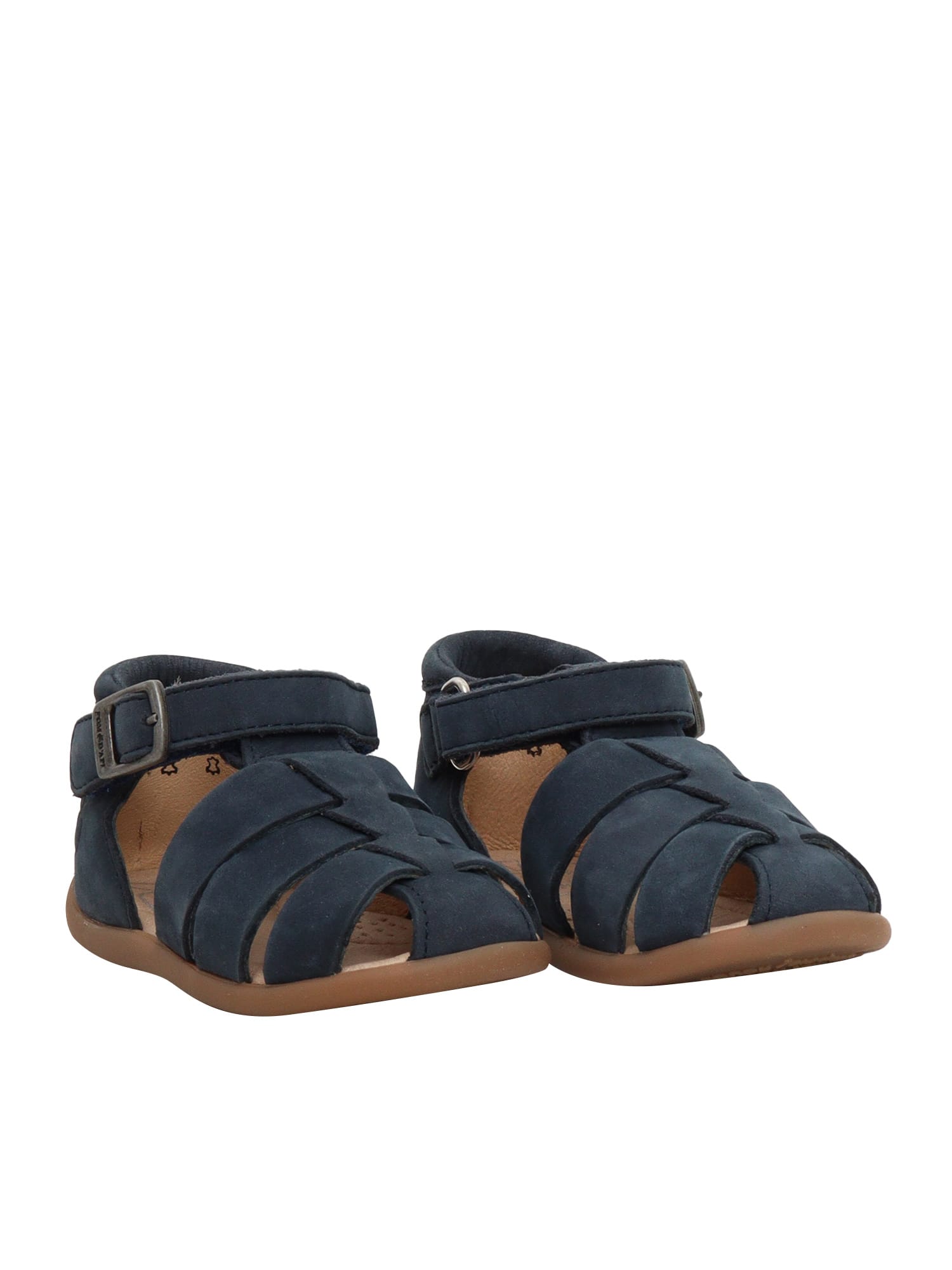 Shop Pom D'api Blue First Steps Sandals