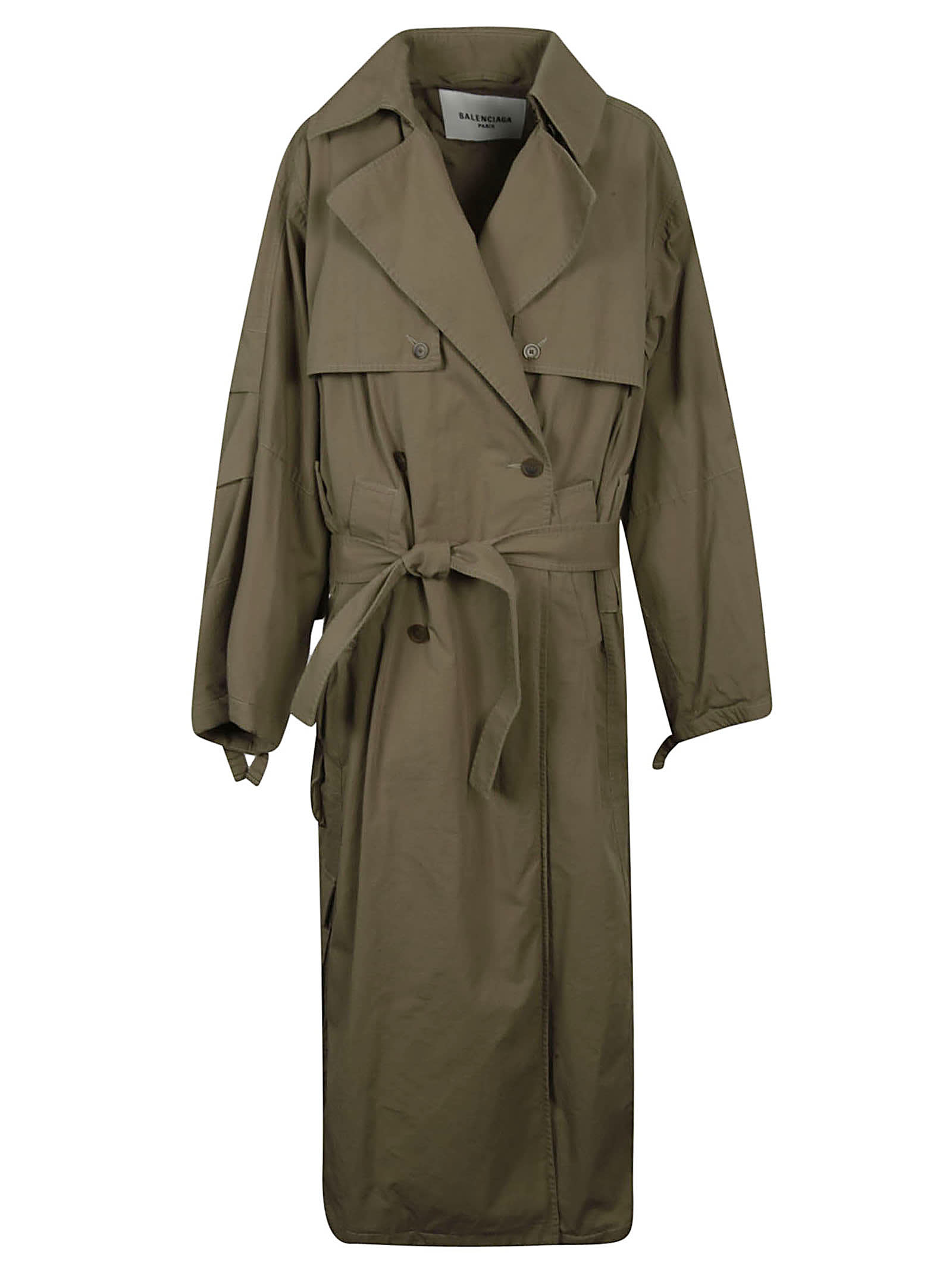 Balenciaga Double-breasted Trench In Dune | ModeSens