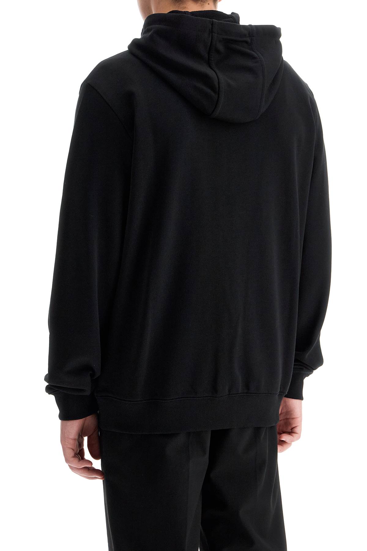 Shop Hugo Boss Hooded Sweatshirt With Zipper In Black (black)