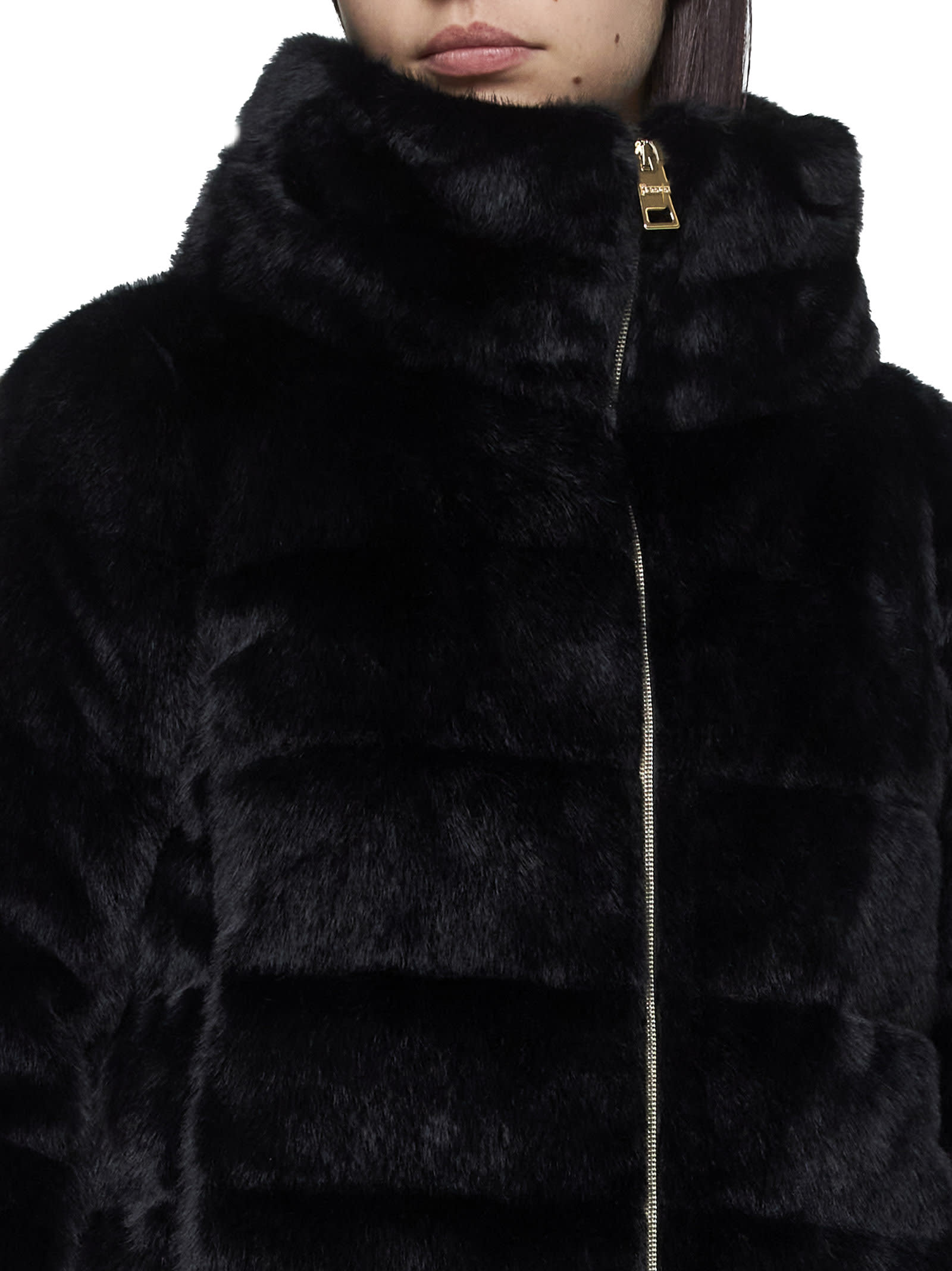 Shop Herno Down Jacket In Black