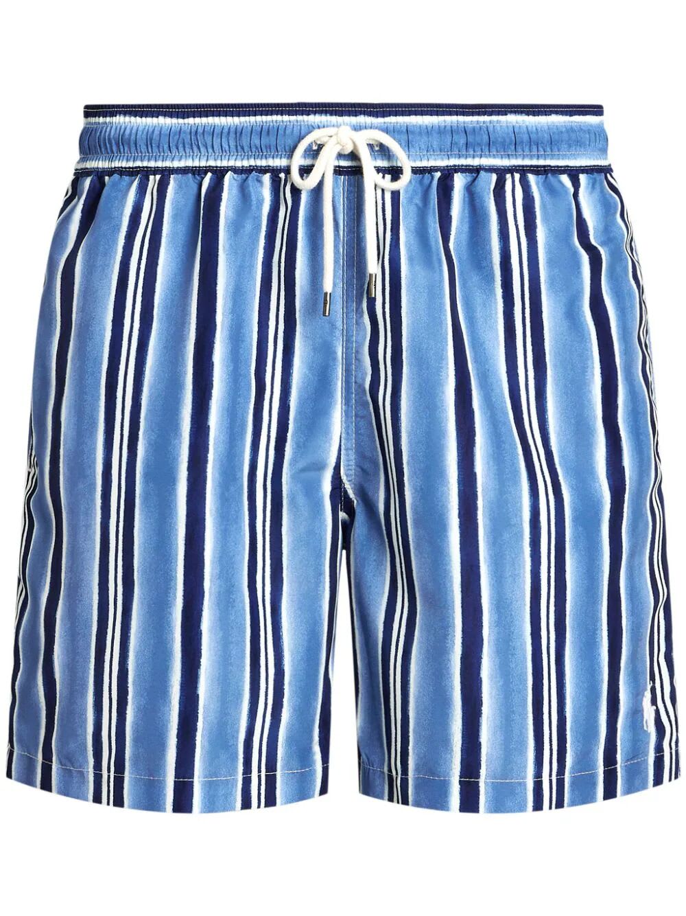Shop Polo Ralph Lauren Striped Swimshorts In Salt Washed Awning