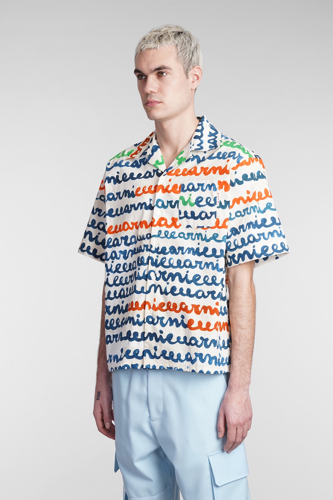 Marni All-over Print Shirt In Ivory,multicolor | ModeSens