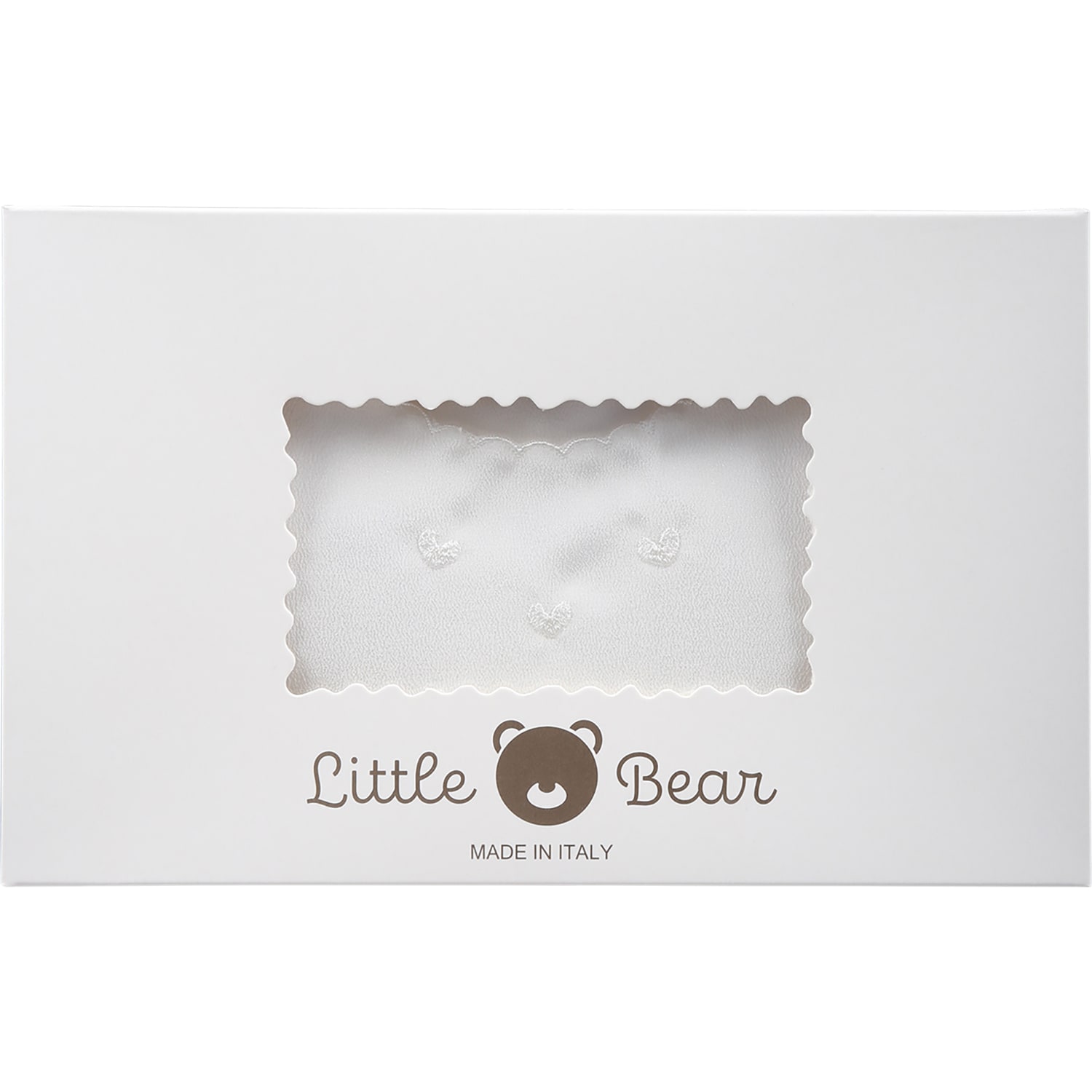 Little Bear Ivory Good-luck Newborn Shirt With Hearts For Babykids In White