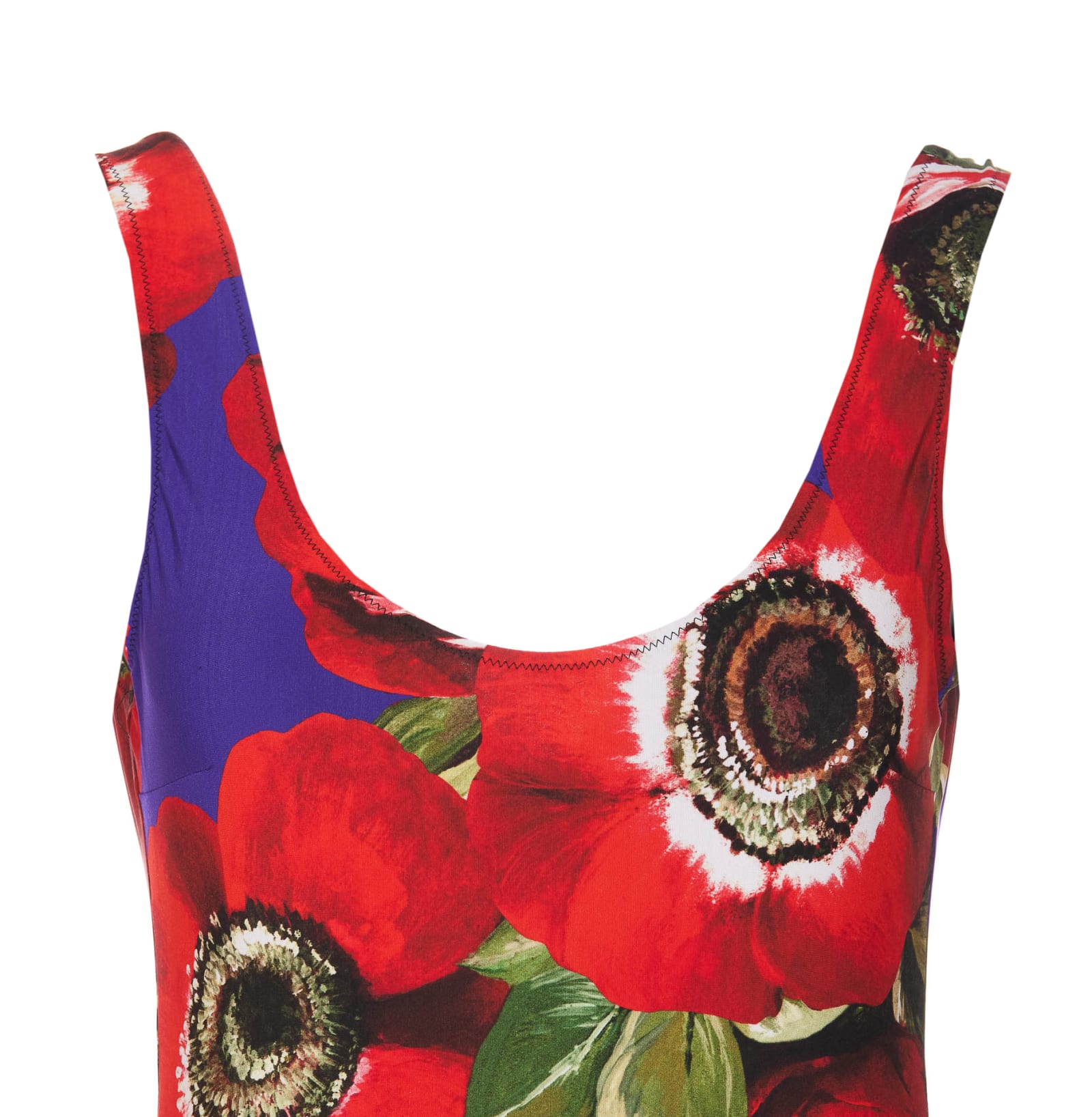 Shop Dolce & Gabbana Anemone Print One Piece Swimsuit In Multicolour