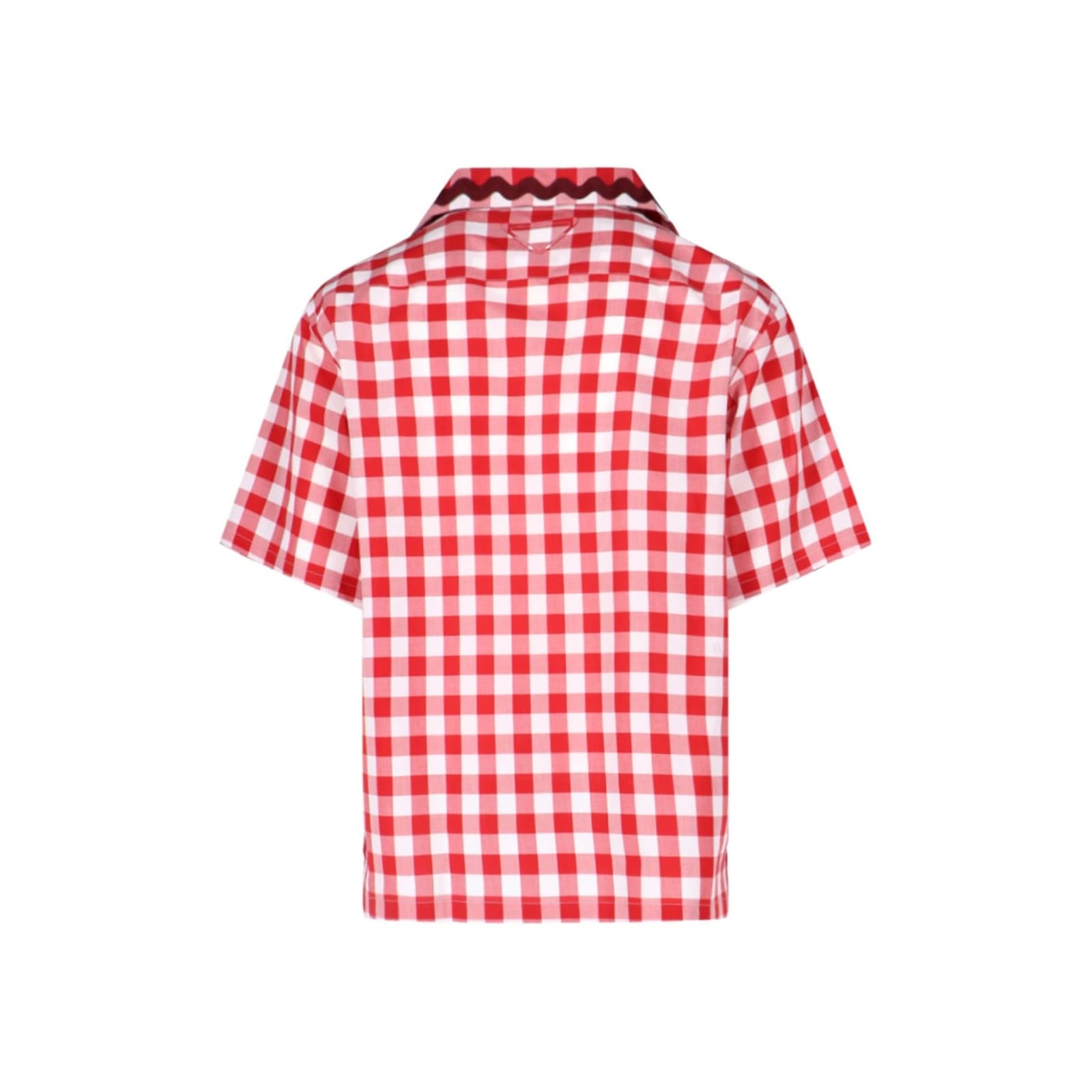 Shop Prada Checked Shirt In Red