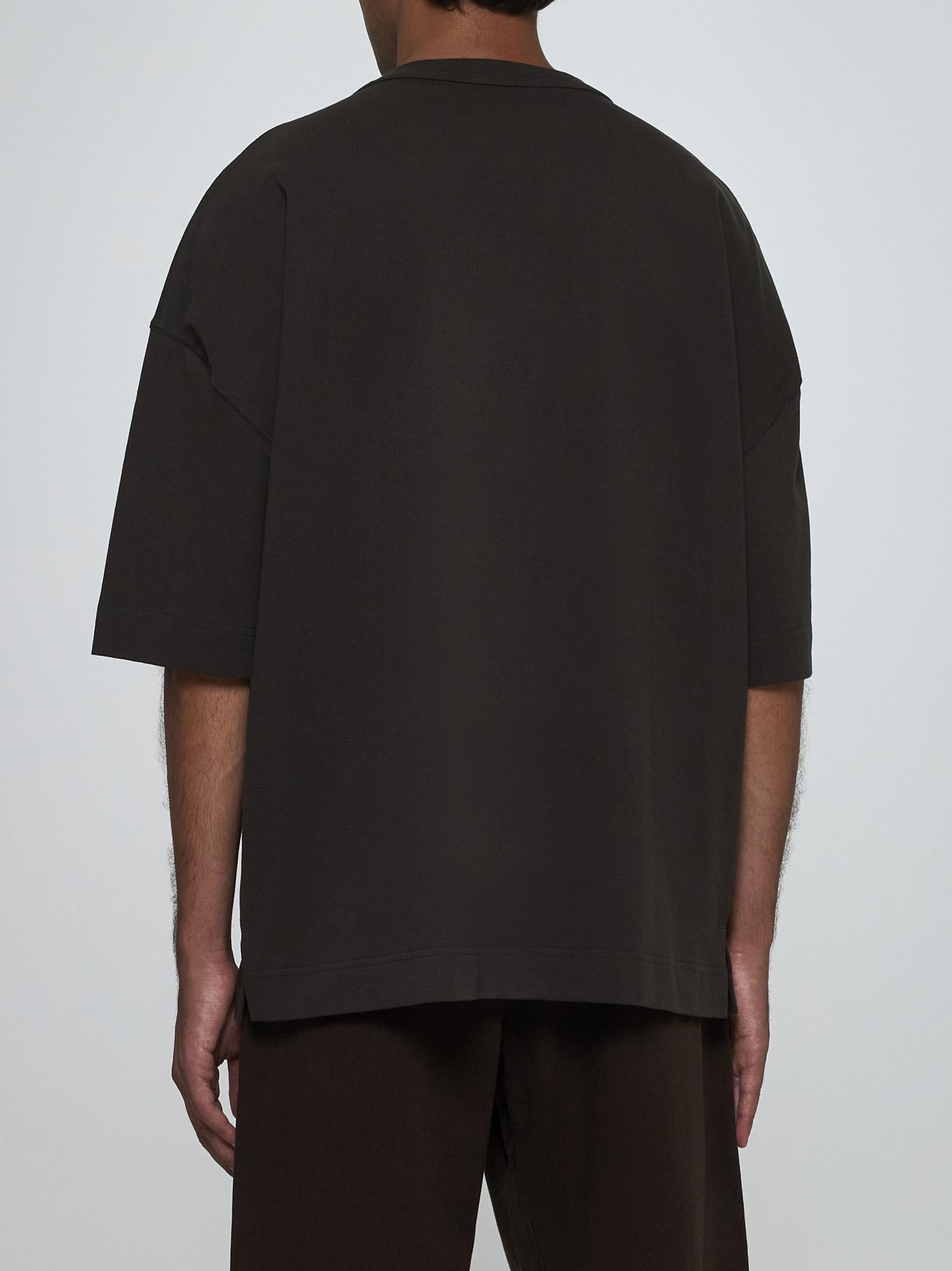 Shop Lemaire Cotton Oversized T-shirt In Marrone