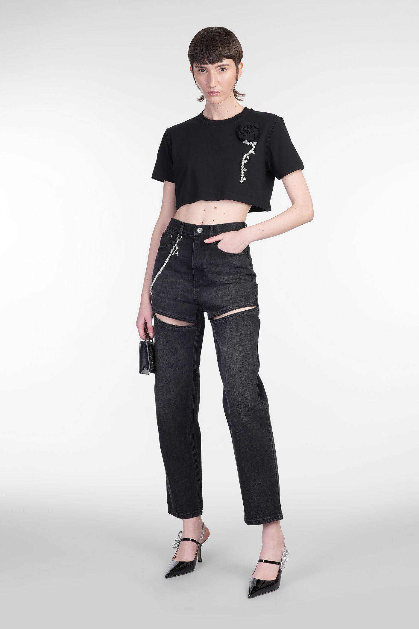 AREA T-SHIRT IN BLACK COTTON