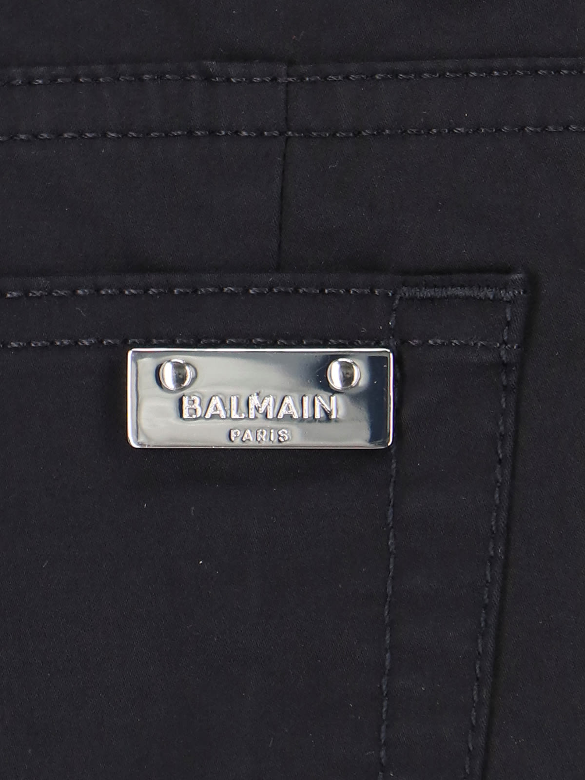 Shop Balmain Slim Cargo Pants In Black