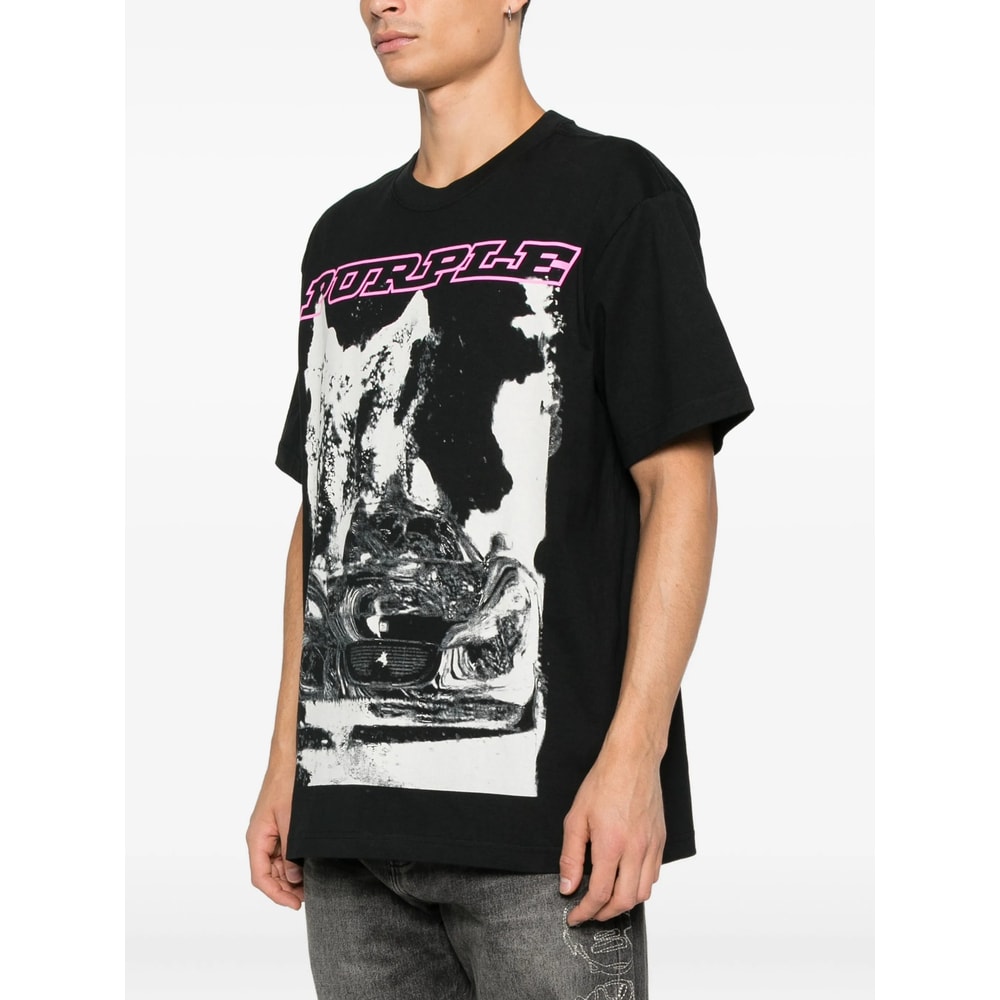 Purple Brand Jersey Short-sleeve T-shirt In Black