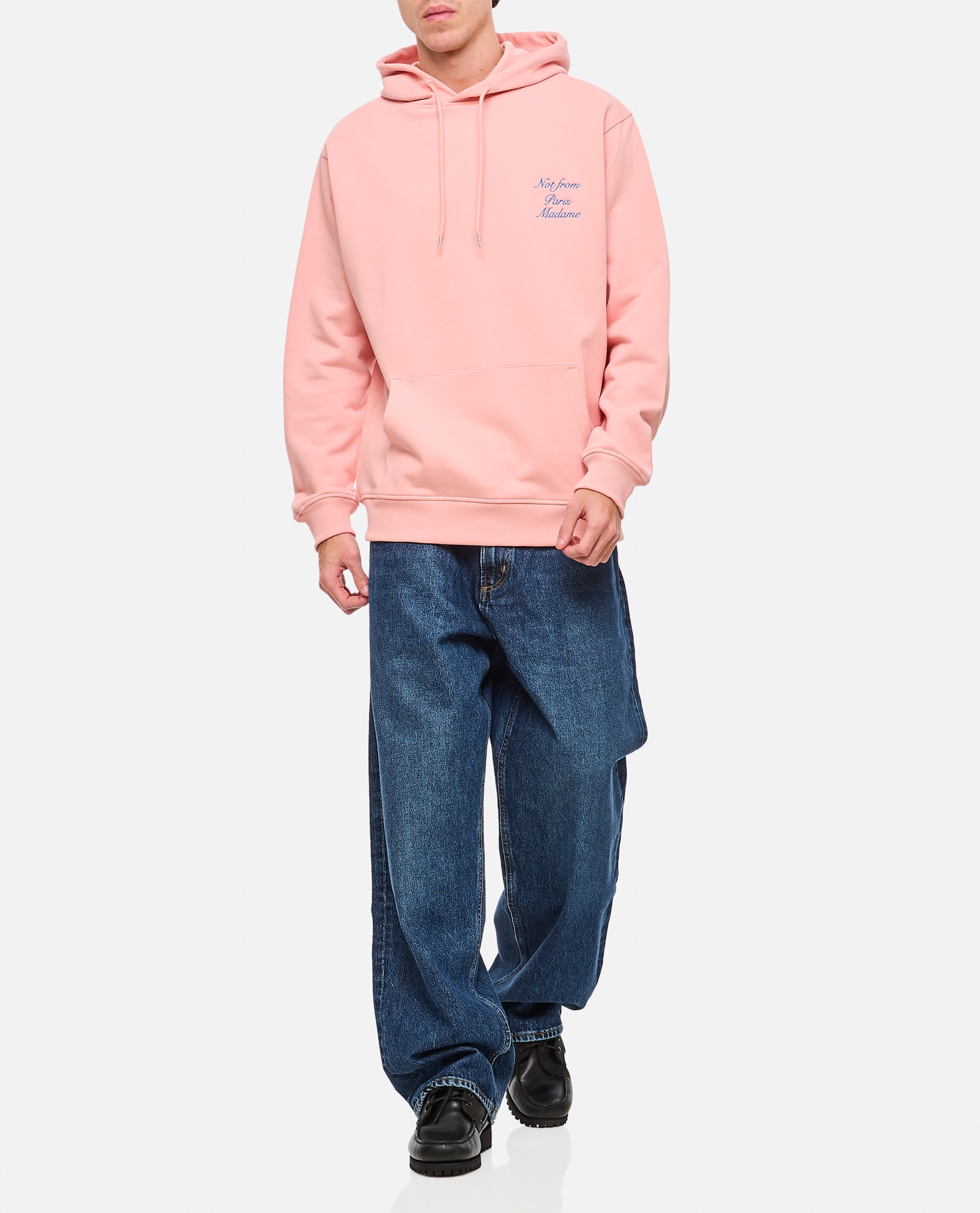 Drôle De Monsieur Drole De Monsieur Le Hoodie Slogan Cursive In Light Pink
