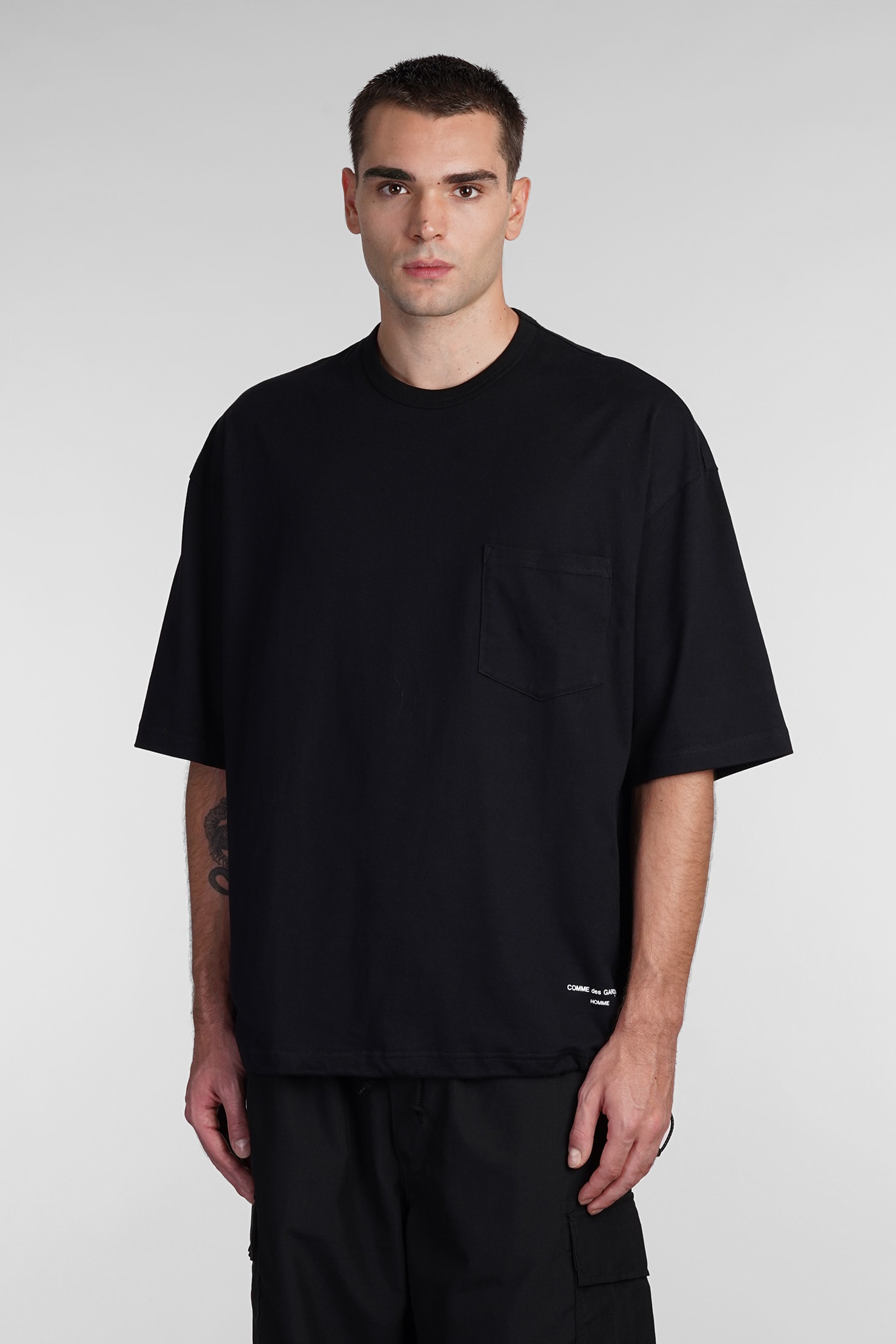 Shop Comme Des Garçons Homme Deux T-shirt In Black Cotton