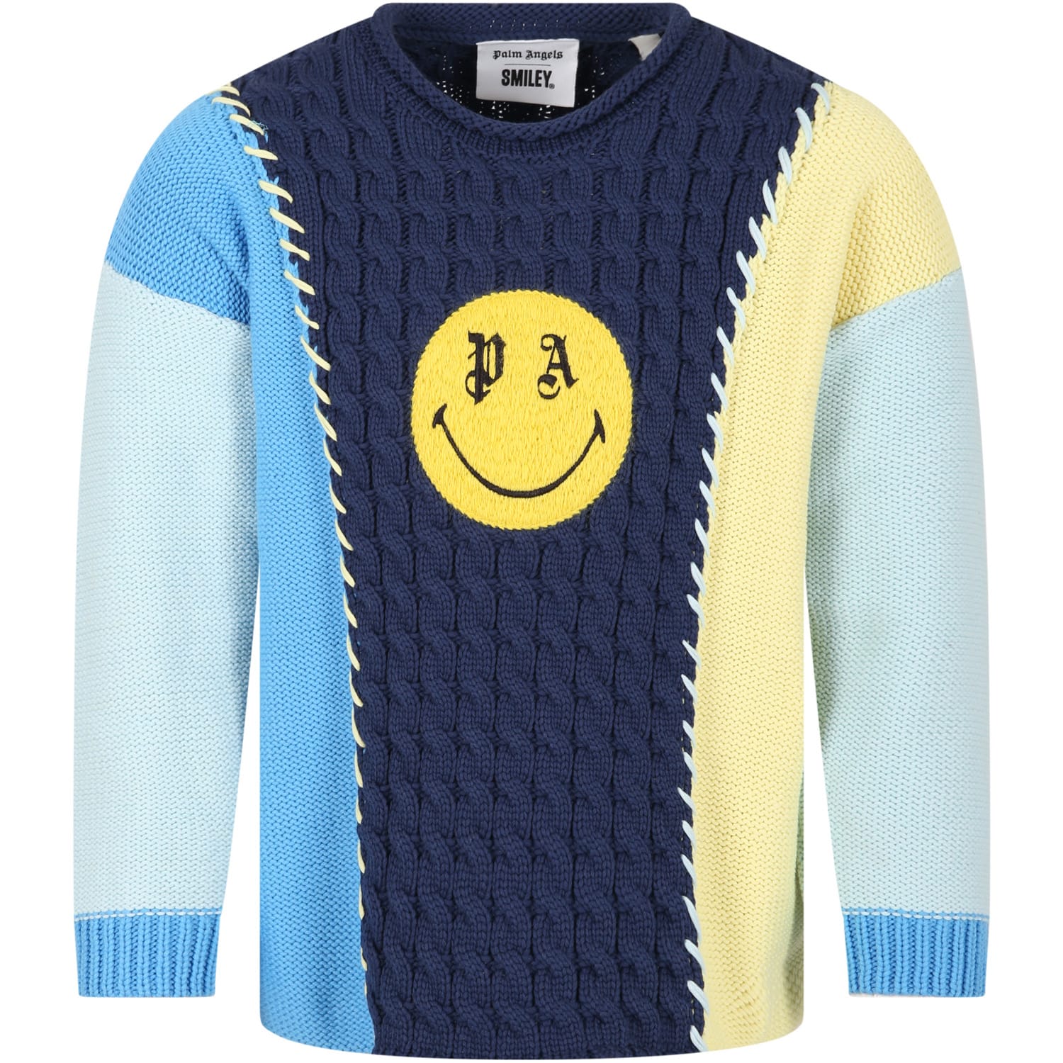 Palm Angels Multicolor Sweater For Boy With Logo
