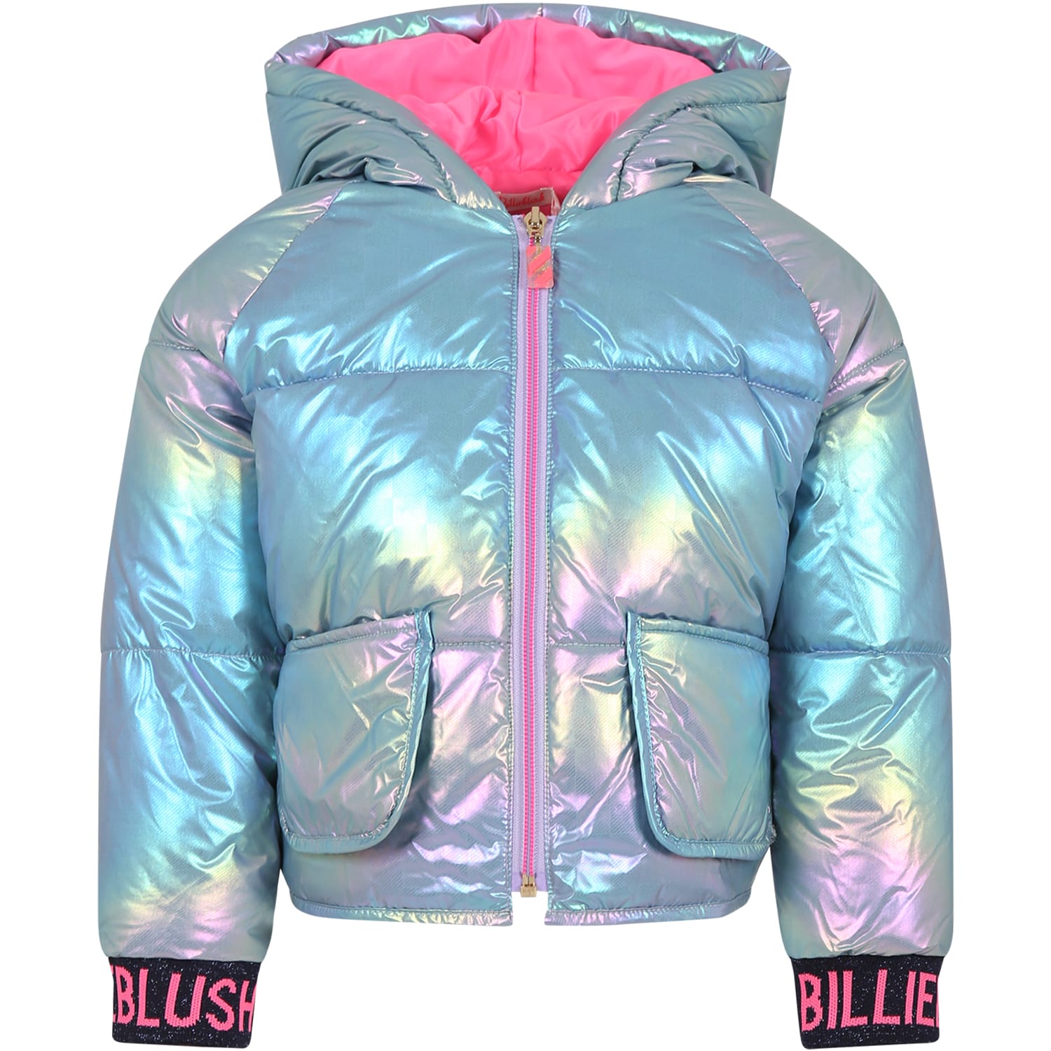 Billieblush iridescent-effect Padded Jacket - Farfetch