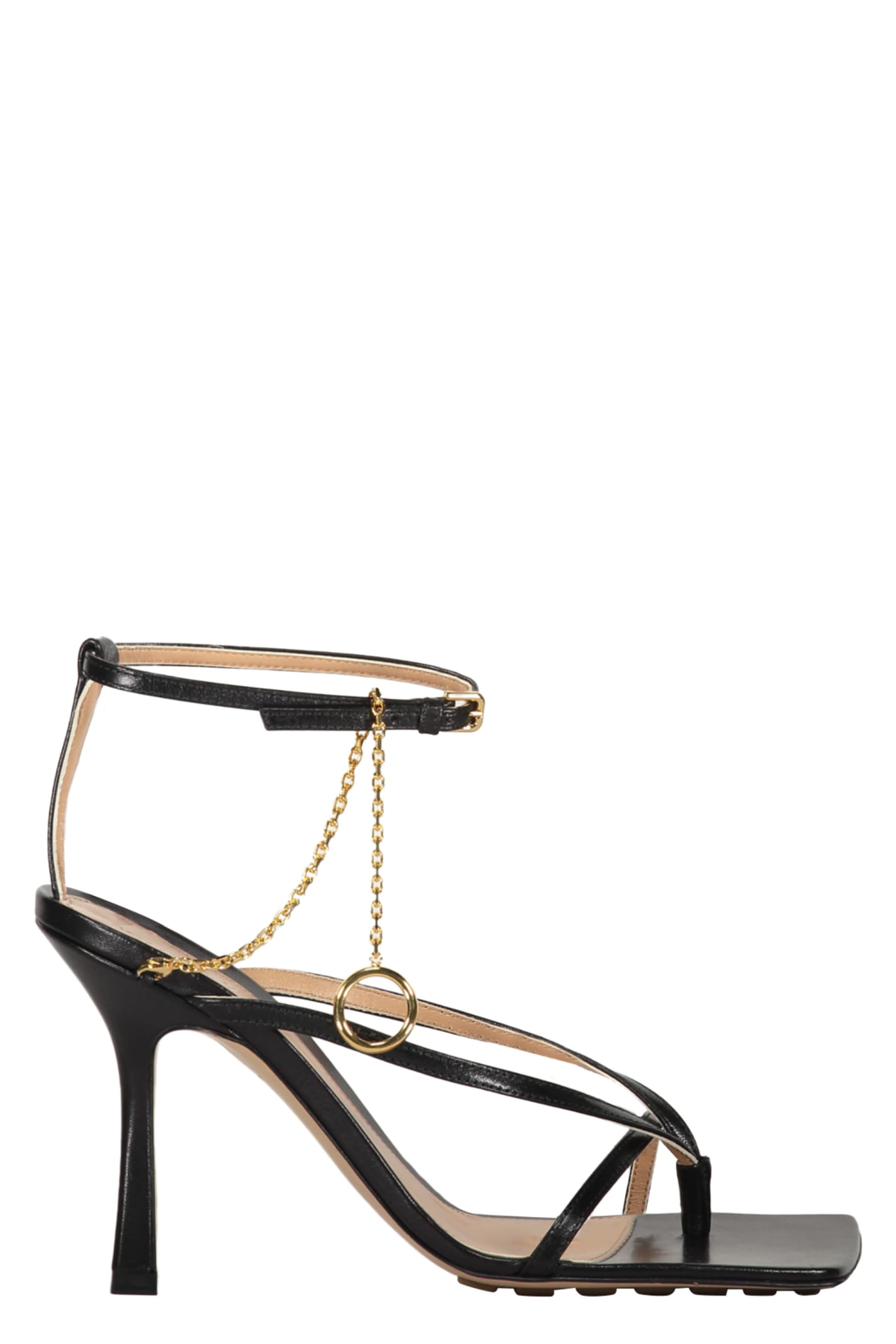 Bottega Veneta Leather Sandals In Black