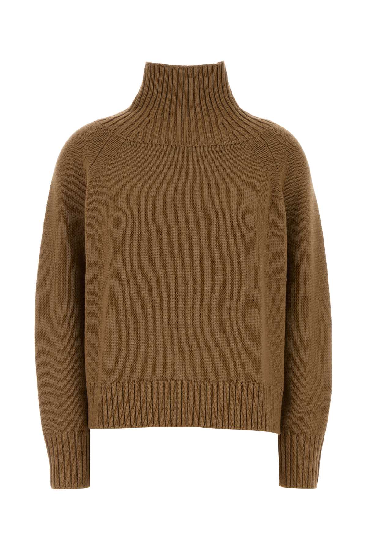 Michael Kors Camel Wool Sweater In Brown