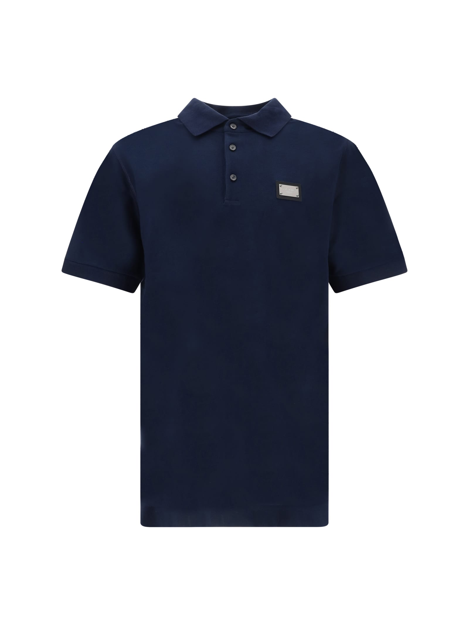 Shop Dolce & Gabbana Polo Shirt In Blu Scurissimo