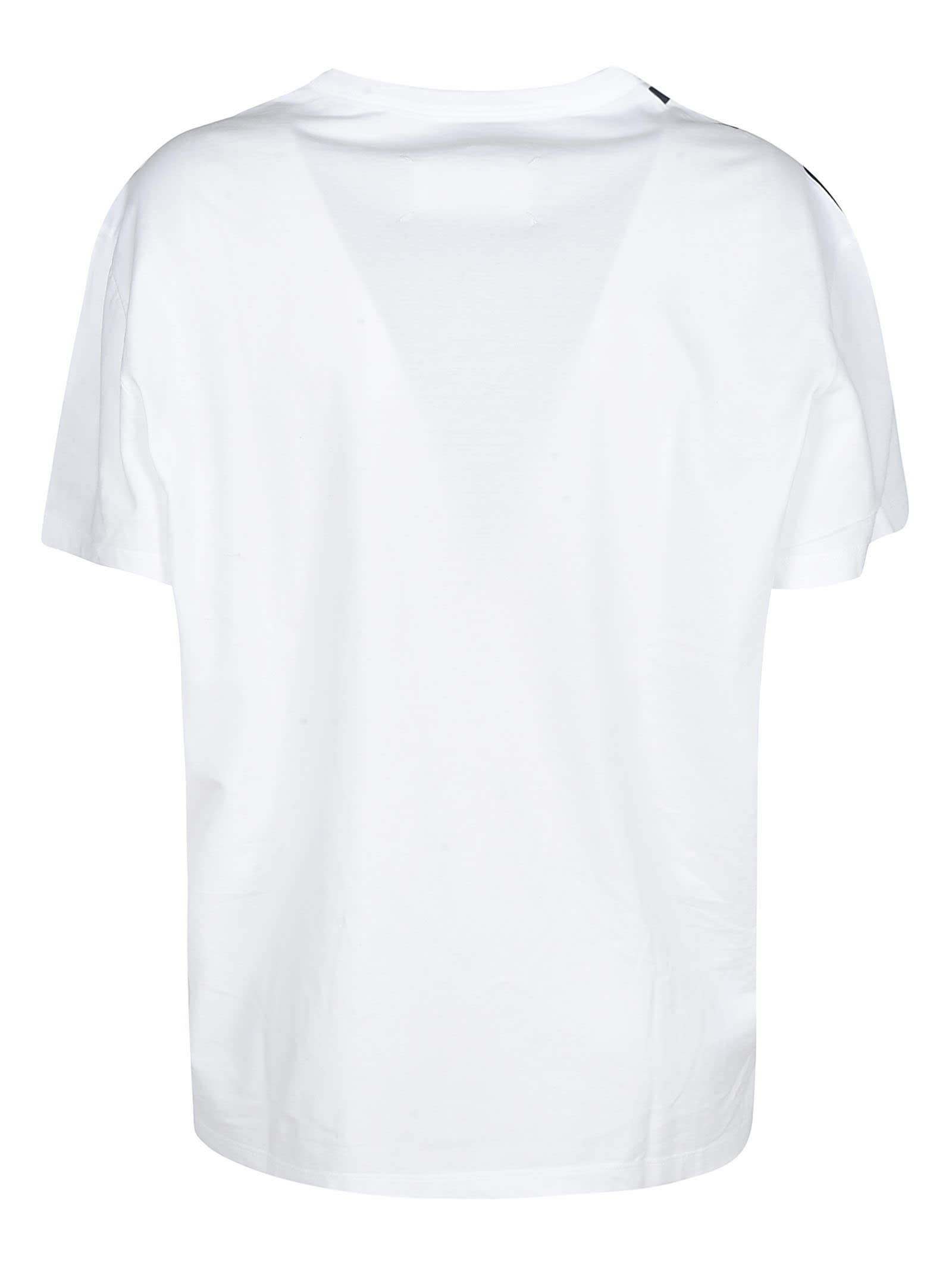 Shop Maison Margiela Printed T-shirt In White/black