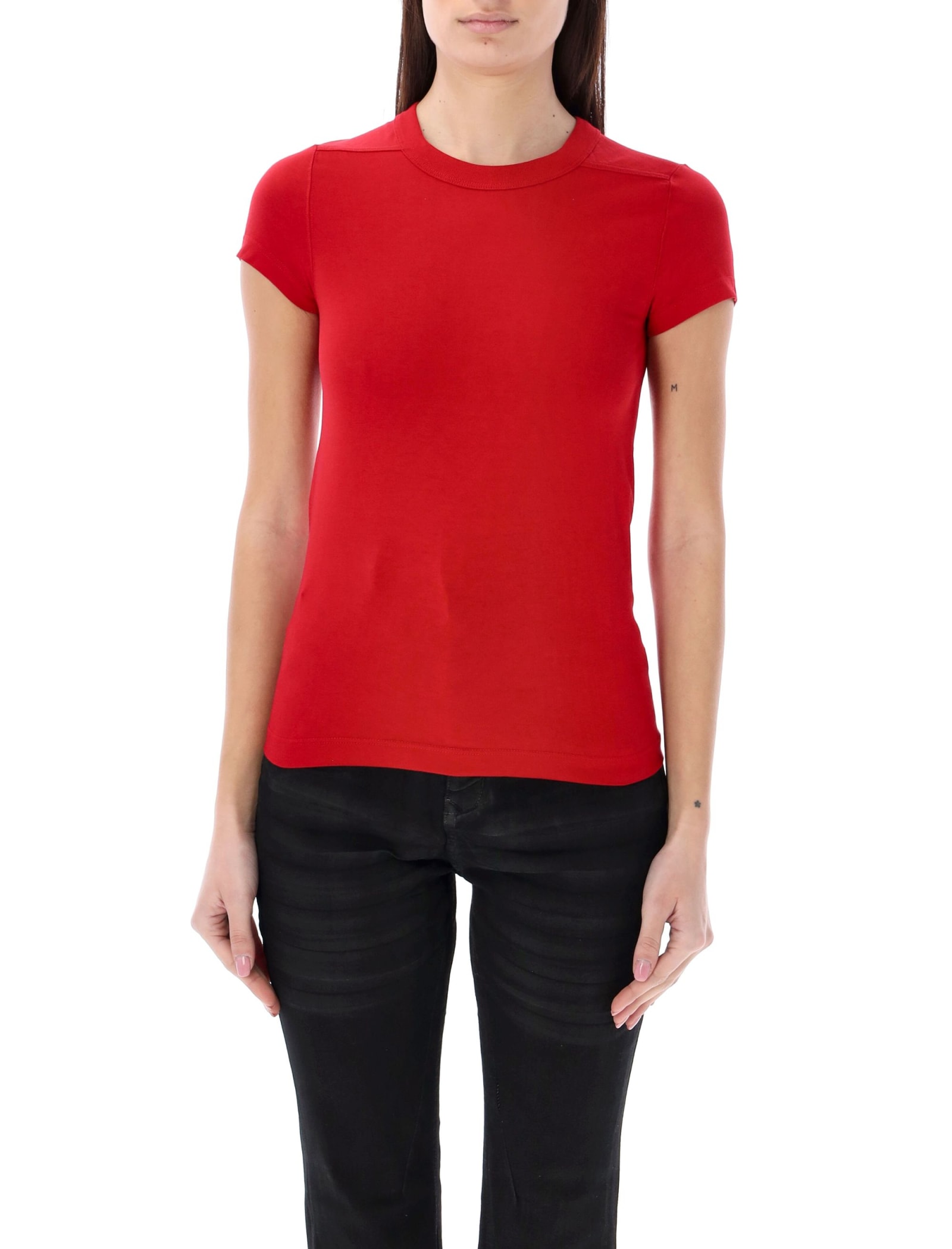 Rick Owens Cropped Level T In Cardinal