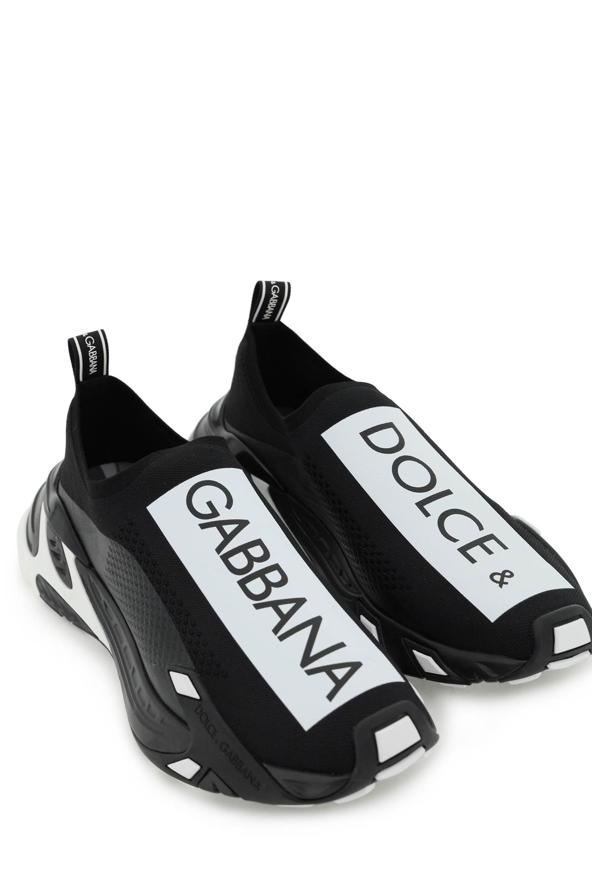 Shop Dolce & Gabbana Sorrento Sneakers In Nero Nero Bianco (white)