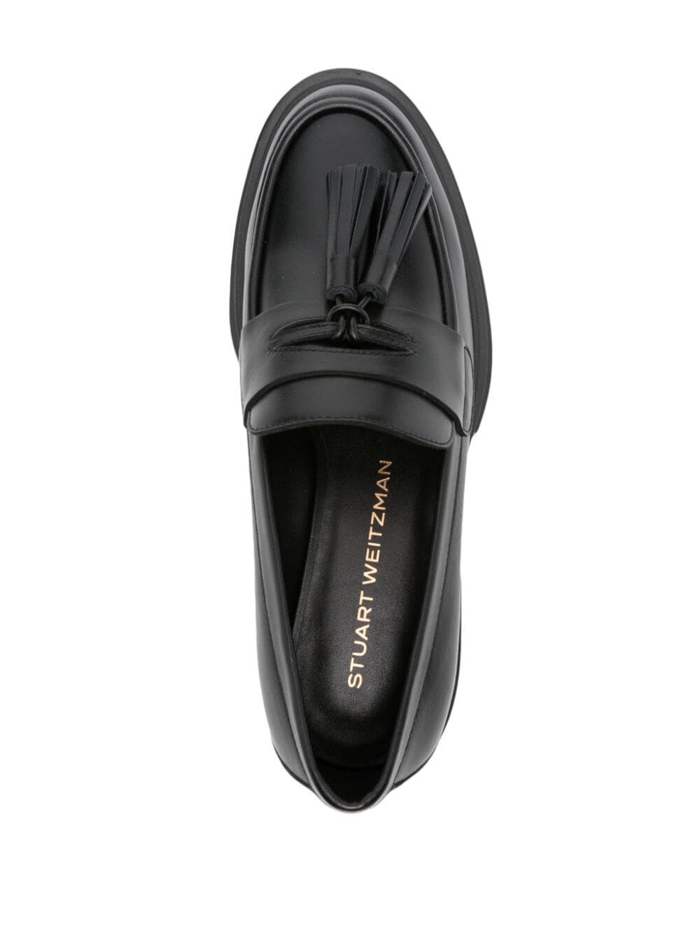 Shop Stuart Weitzman Nolita Tassel Loafer In Blk Black