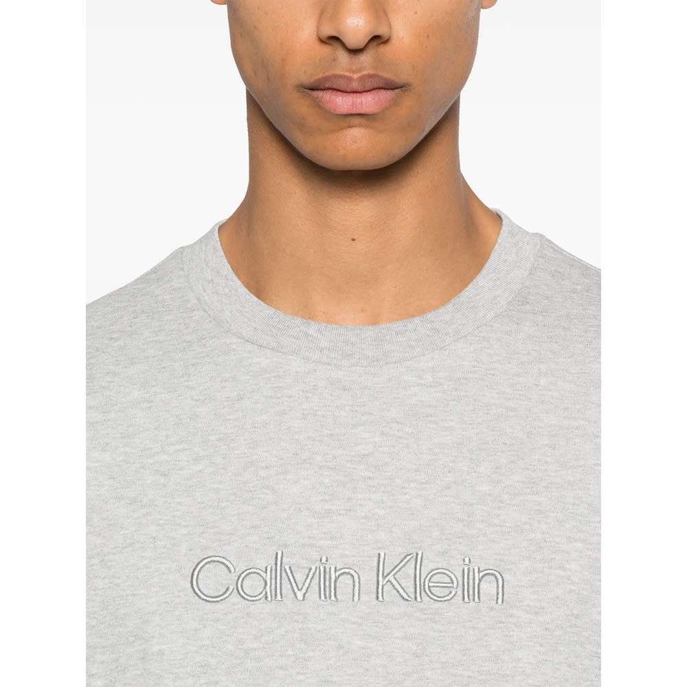 Calvin Klein Cotton T Shirts In Gray
