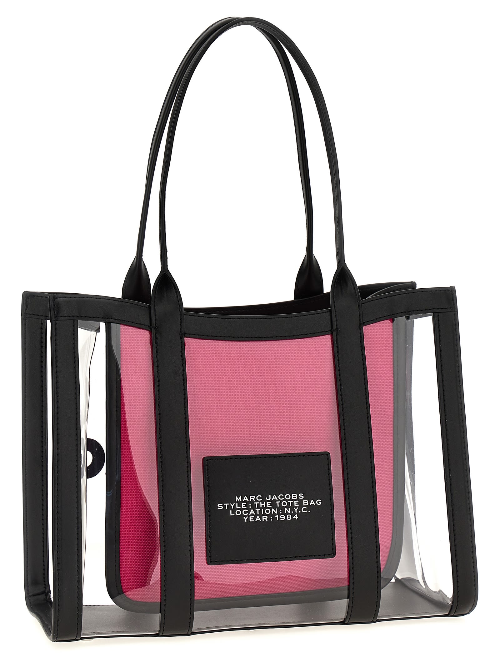 Shop Marc Jacobs The Clear Medium Tote Bag Shopping Bag In Black