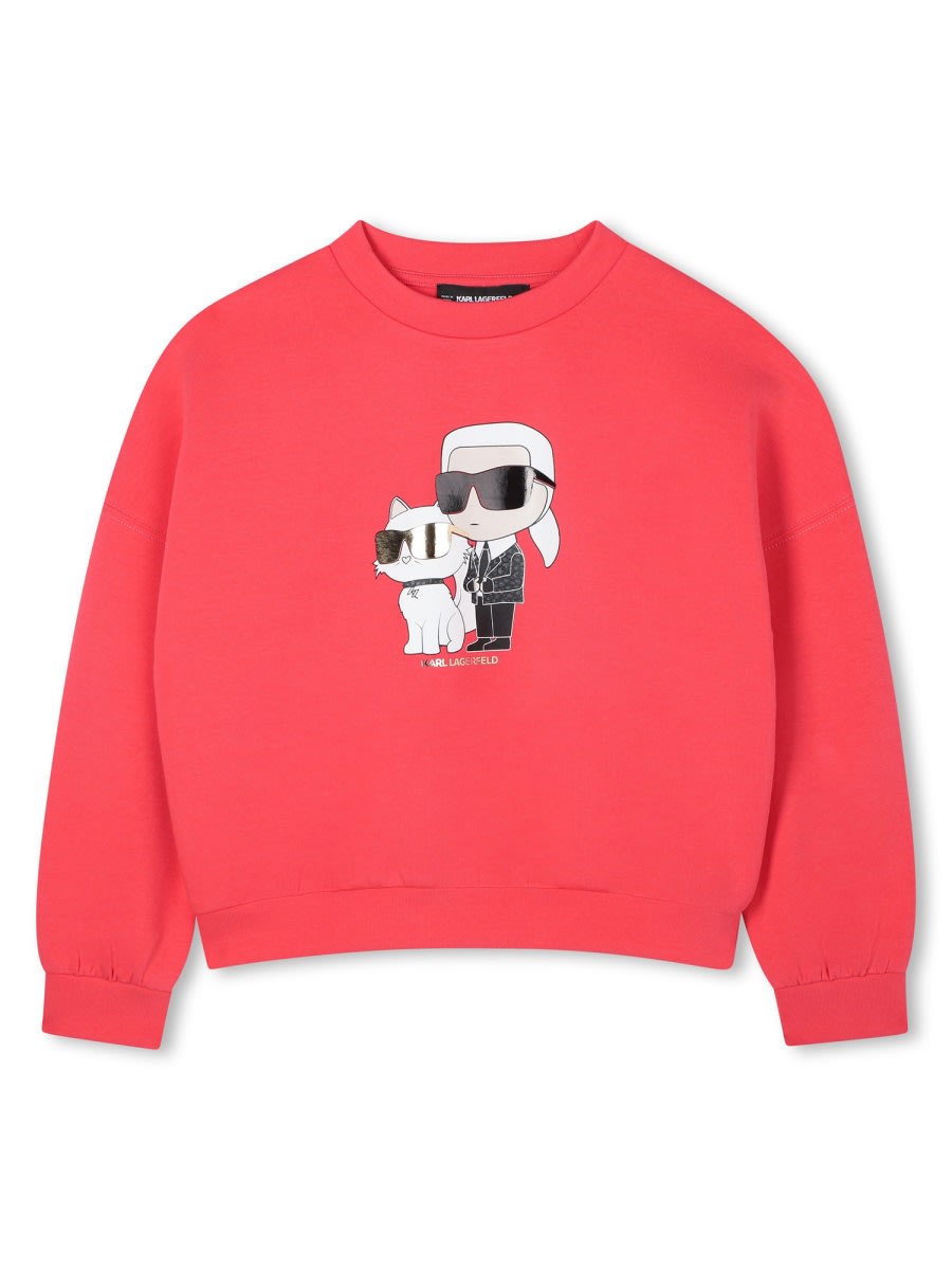 Karl Lagerfeld Sweatshirt With Logo In Red