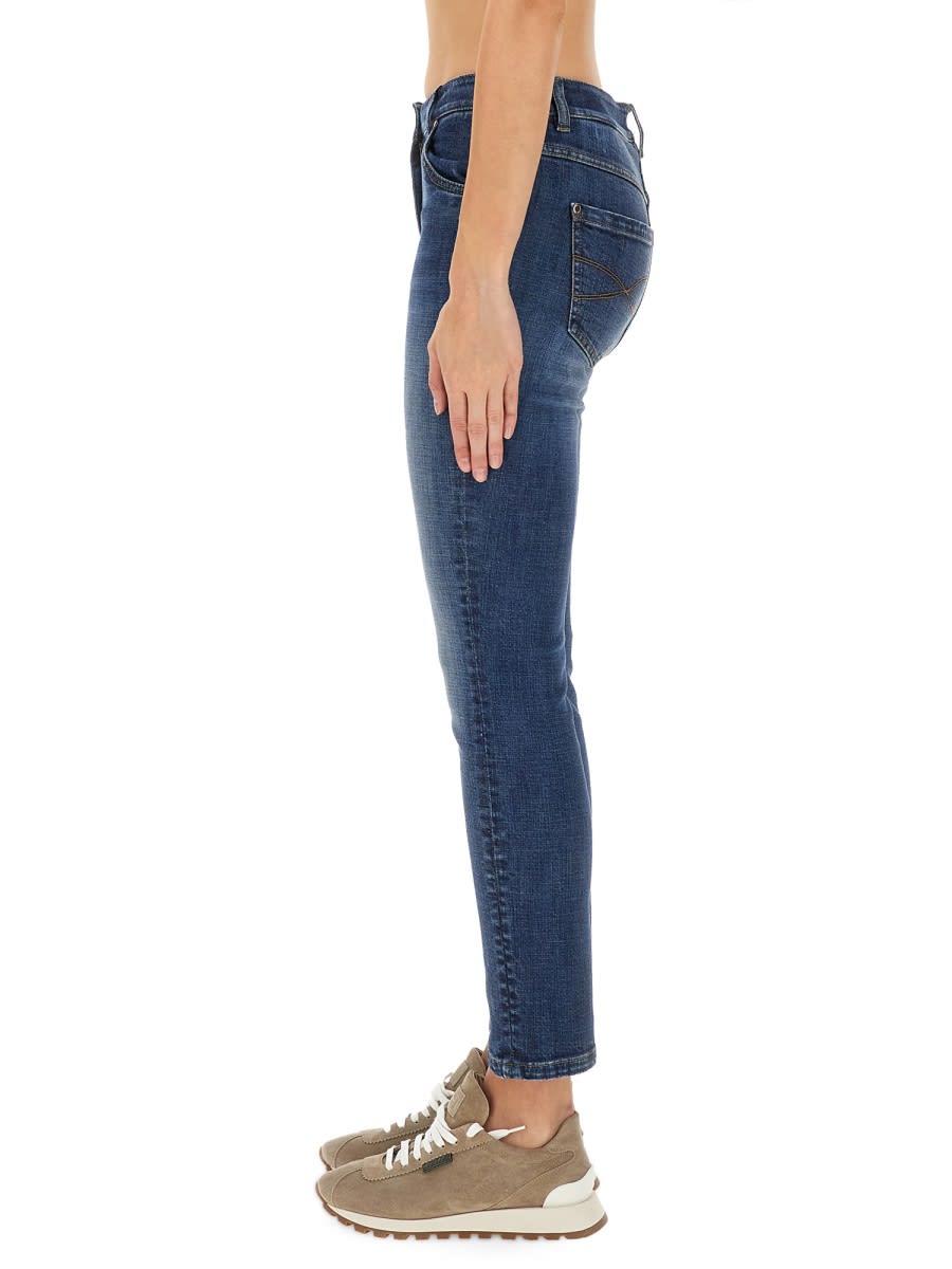 Brunello Cucinelli Women Slim Fit Denim Pants In Blue