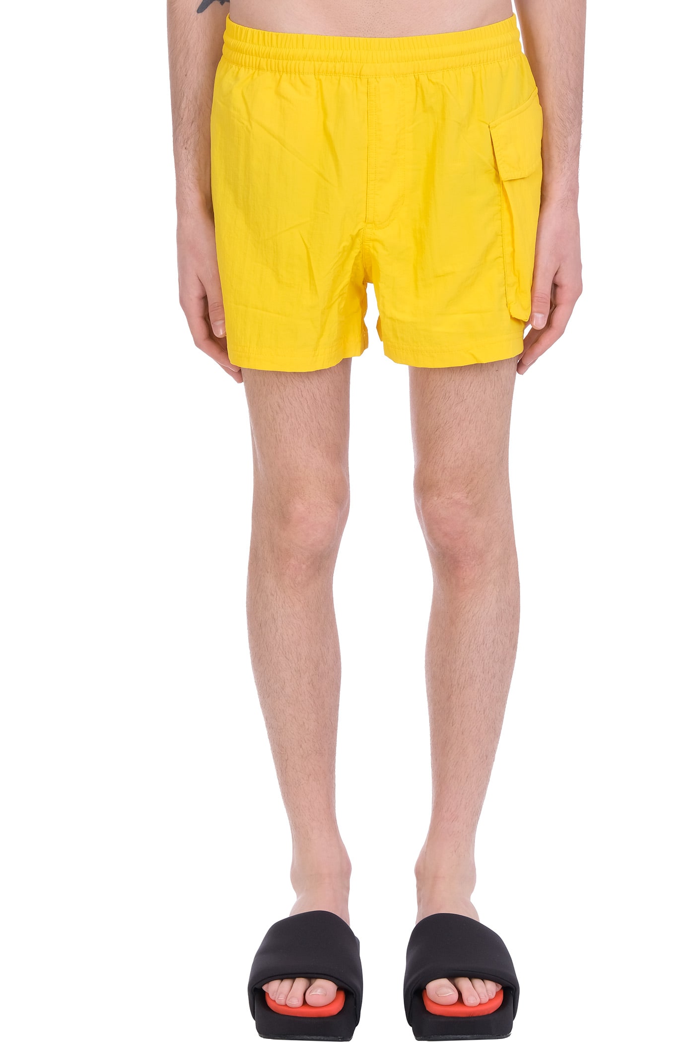 Y-3 Beachwear In Yellow Polyamide